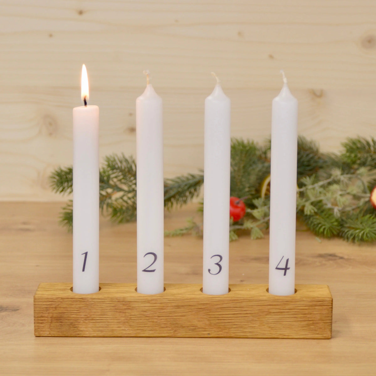 Adventskranz Eiche für Stabkerzen Kerzen fürs Leben