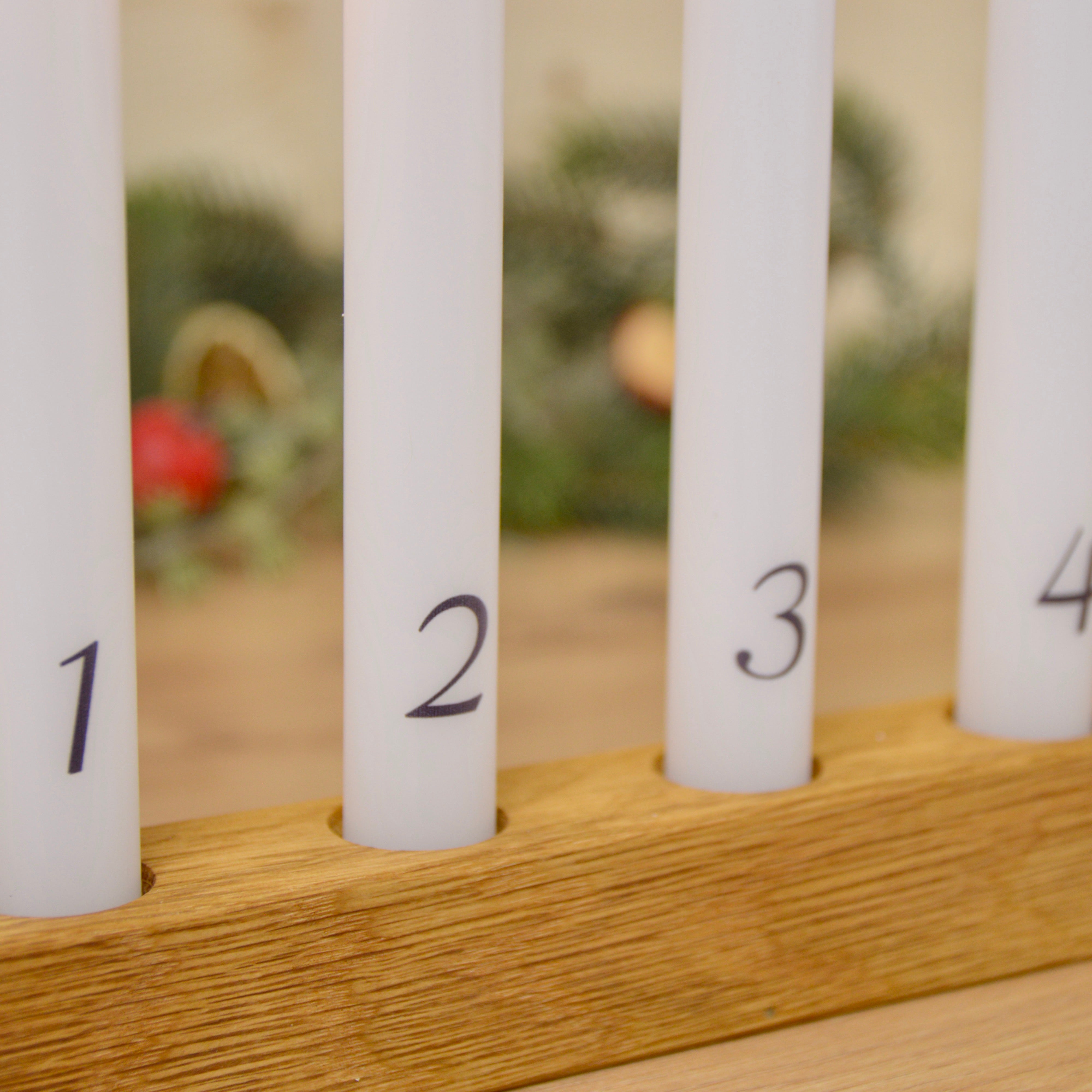 Adventskranz Eiche für Stabkerzen