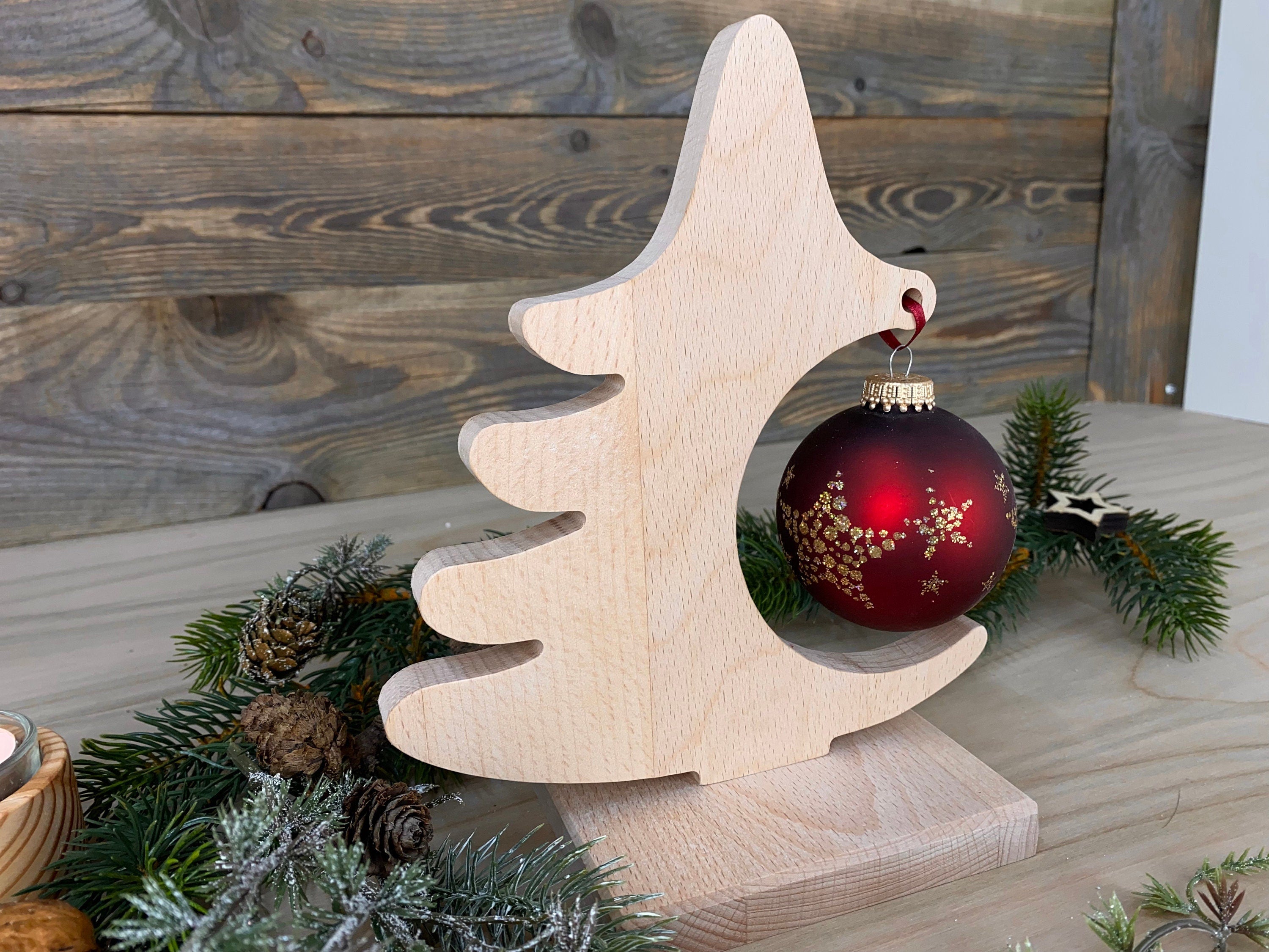 Tannenbaum für eine Kugel, Stern etc., Weihnachtsdeko oder als Geschenkidee - Christbaum - Hergestellt in Bayern