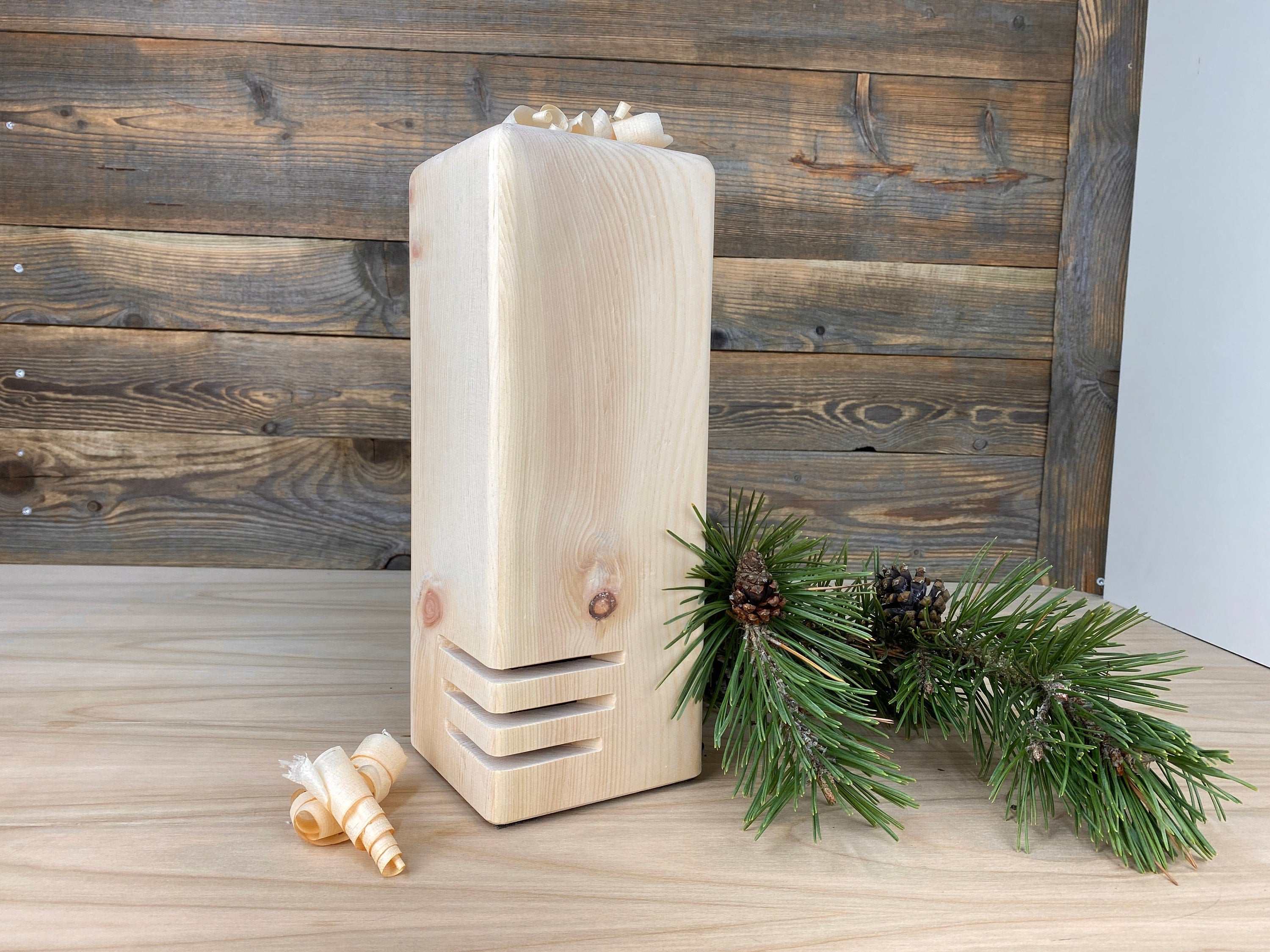 Zirbenlüfter für ein gesundes und angenehmes Raumklima, Zirbenholz, Raumlüfter - Ideal als Geschenk für Hochzeit, Geburtstag, Wohndeko