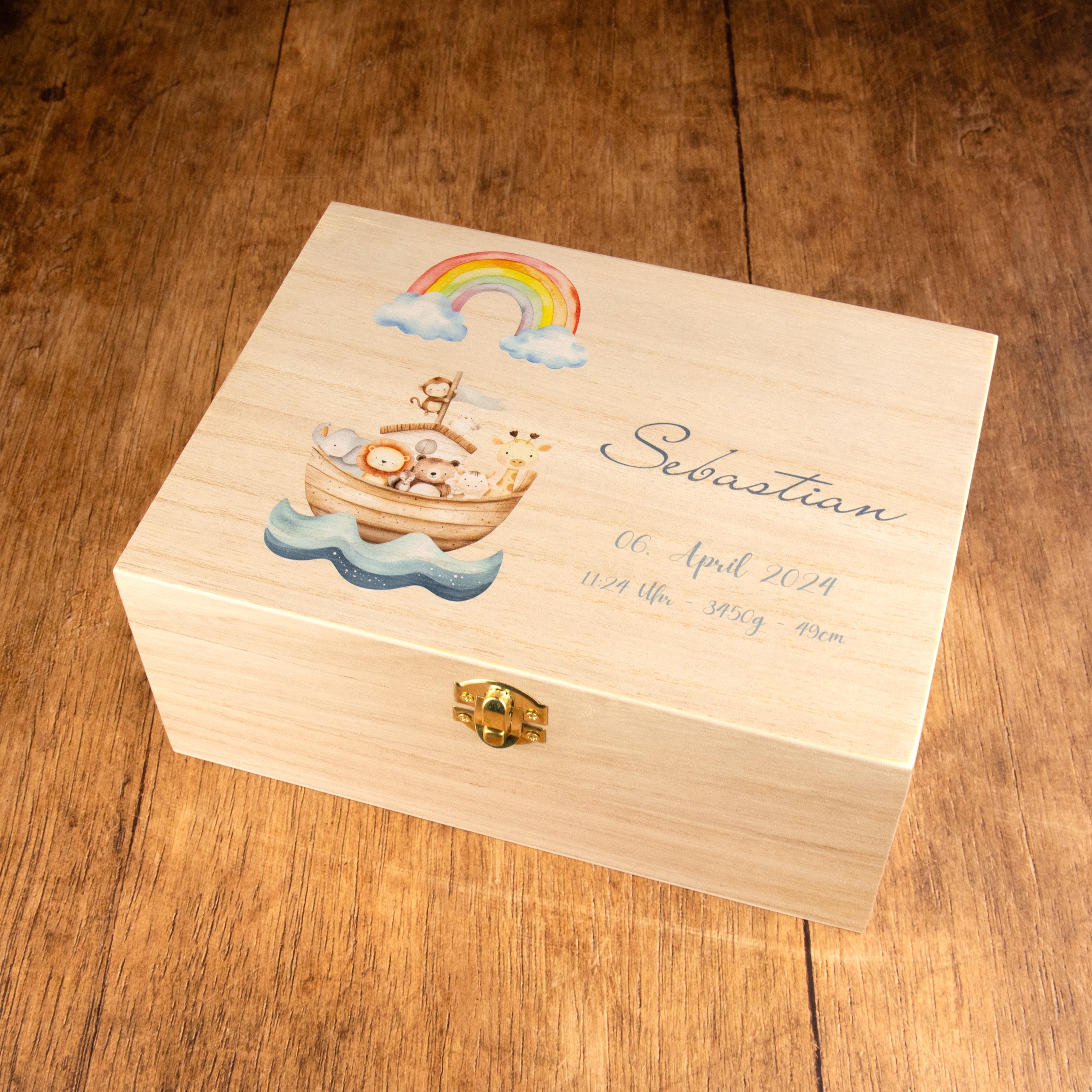 Erinnerungskiste zur Geburt, Geschenkbox zur Geburt, Geschenk zur Geburt, Taufe, Baby, Geschenk für Eltern, Erinnerungsbox Baby