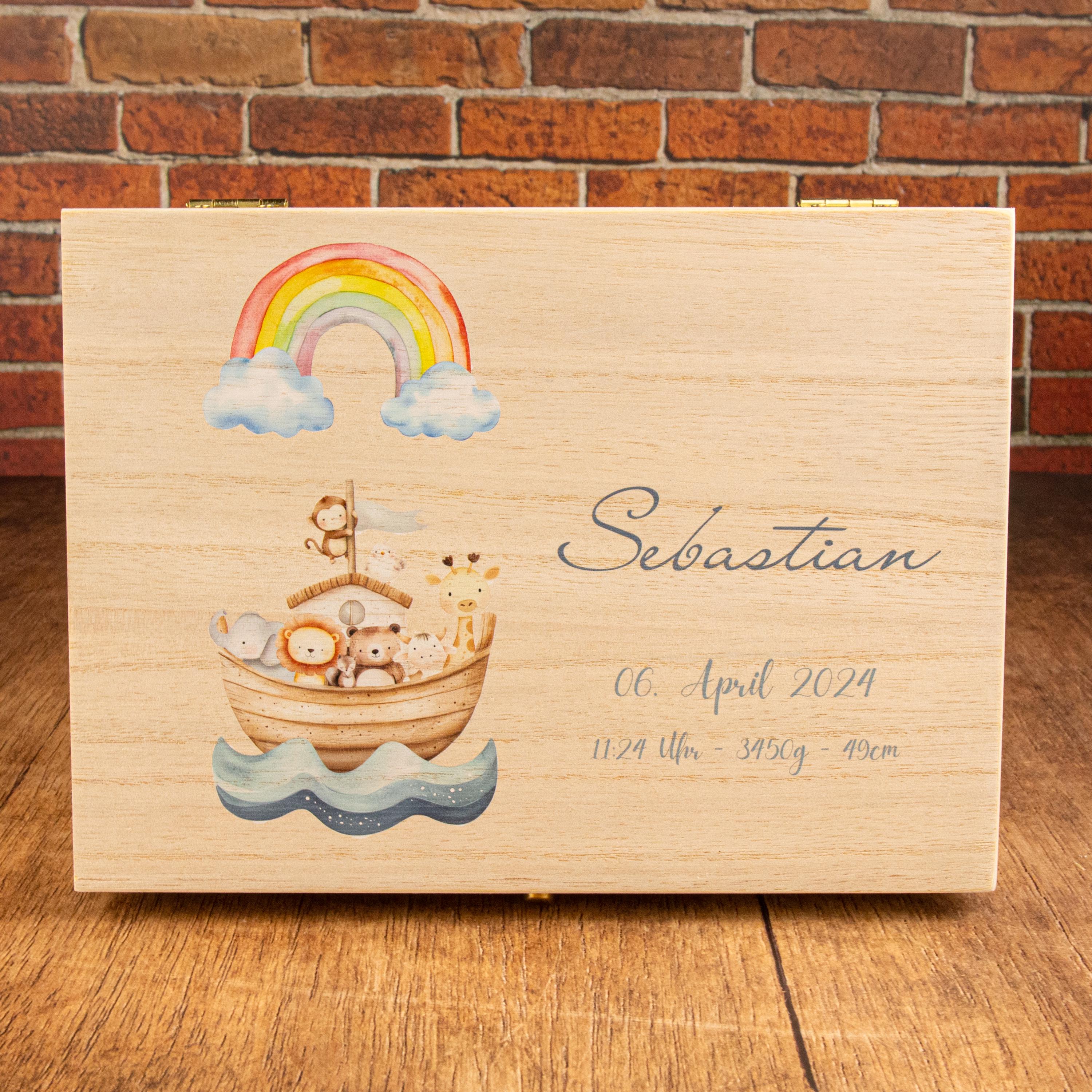 Erinnerungskiste zur Geburt, Geschenkbox zur Geburt, Geschenk zur Geburt, Taufe, Baby, Geschenk für Eltern, Erinnerungsbox Baby