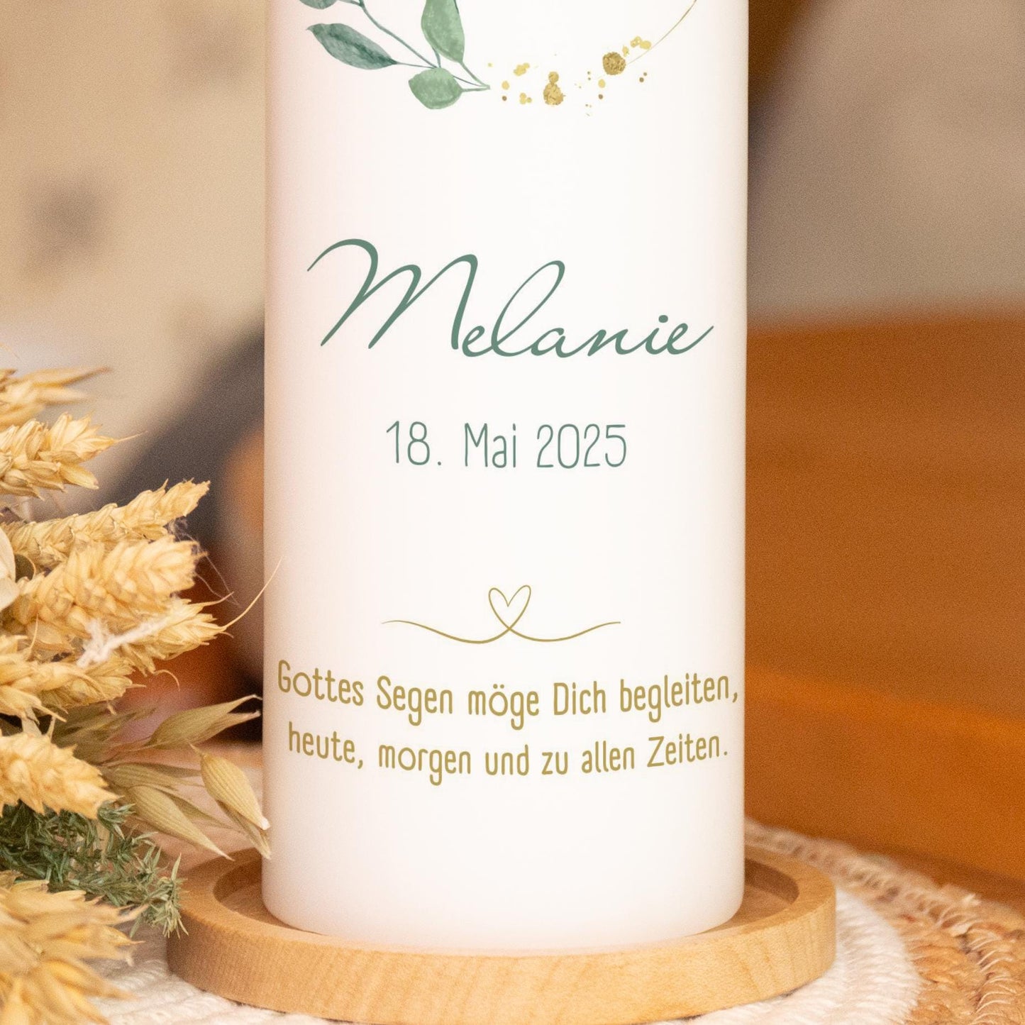 Taufkerze Fisch - Melanie - individuelle Fertigung - Für die Taufe, Kerze zur Taufe, Taufkerze, Personalisierte Taufkerze