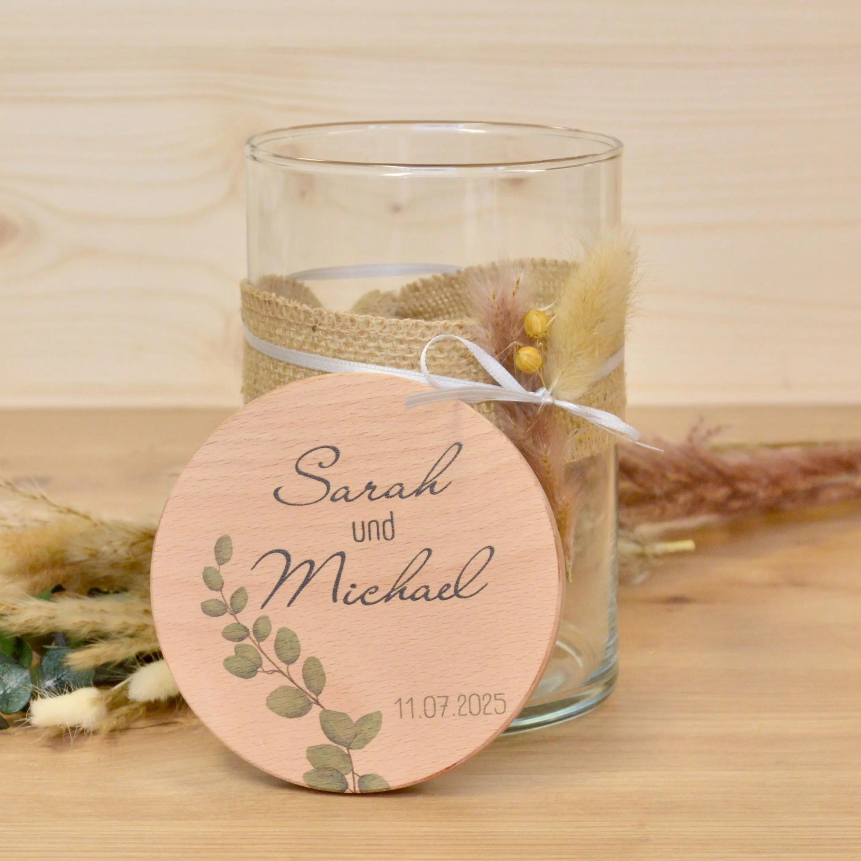 Aufbewahrungsglas zur Hochzeit – Geschenkidee für Paare zu Weihnachten, Hochzeit oder einfach so, Geschenkglas