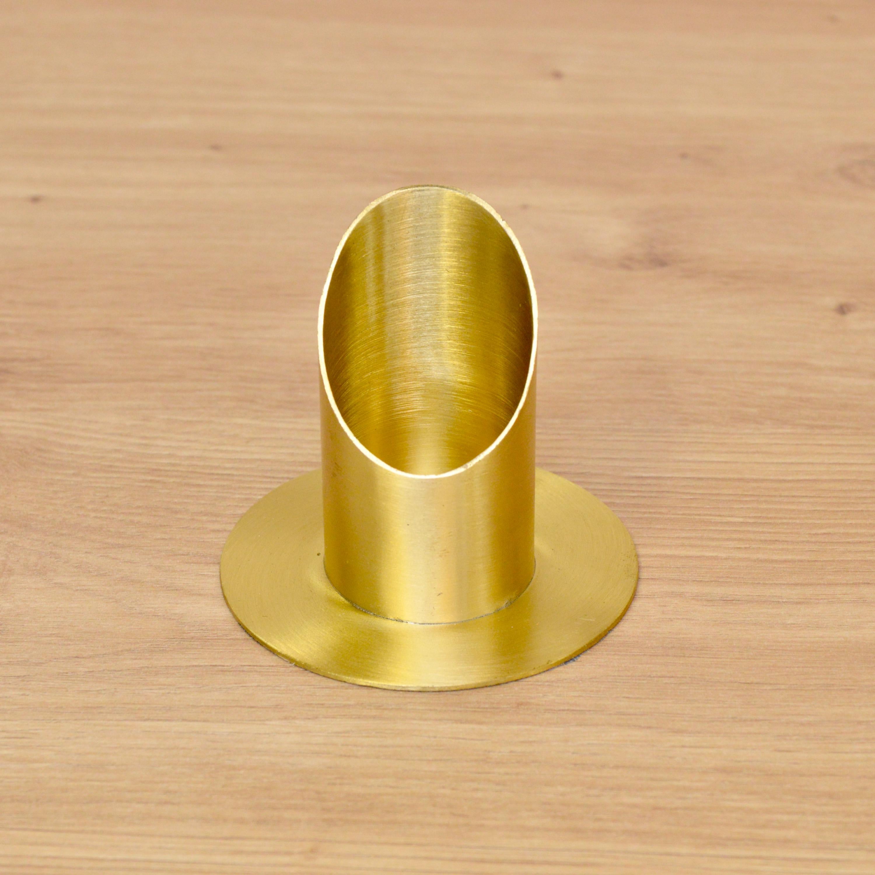 Kerzenhalter bis 4cm in Gold oder Silber – Halter für Taufkerze, Kommunionkerze & Hochzeitskerze | Metall Kerzenständer festliche Deko