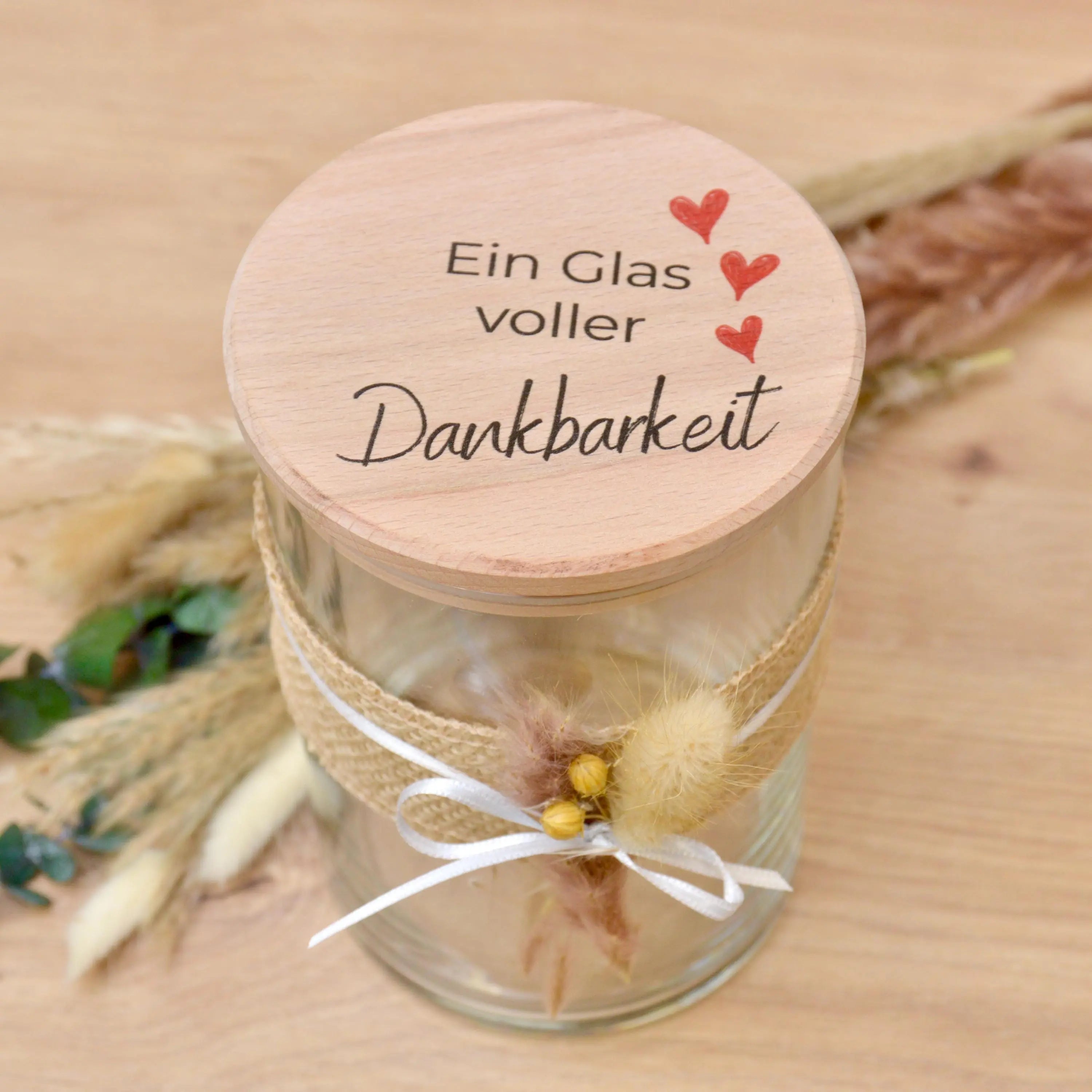 Aufbewahrungsglas "Ein Glas voller Dankbarkeit" – Geschenkidee zum Geburtstag, Weihnachten, Hochzeit oder einfach so