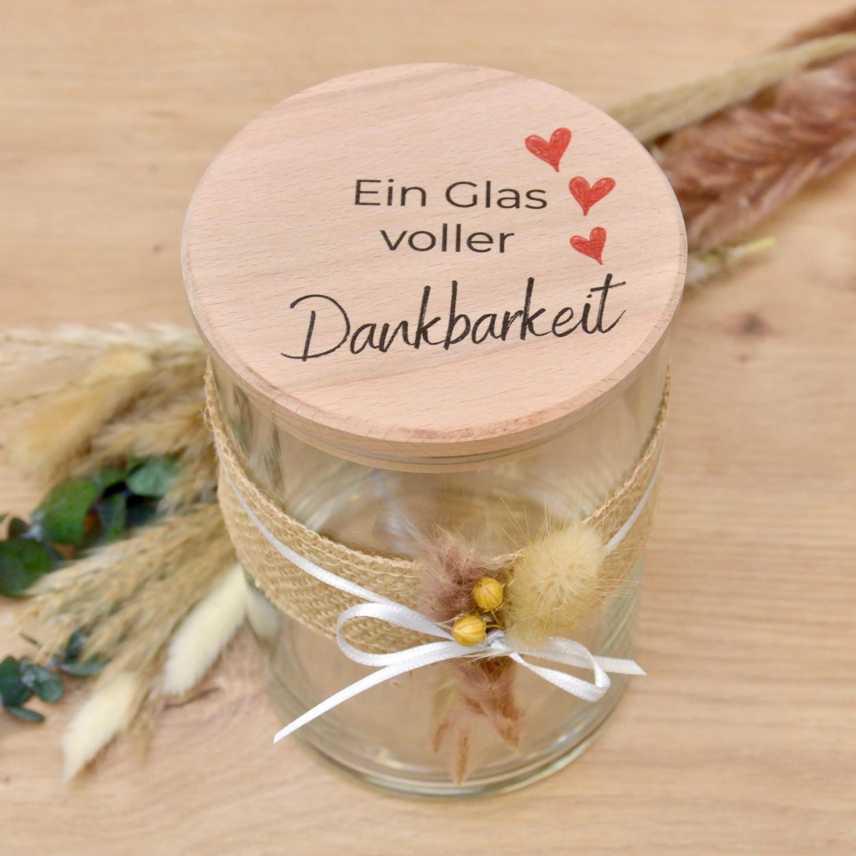 Aufbewahrungsglas "Ein Glas voller Dankbarkeit" – Geschenkidee zum Geburtstag, Weihnachten, Hochzeit oder einfach so