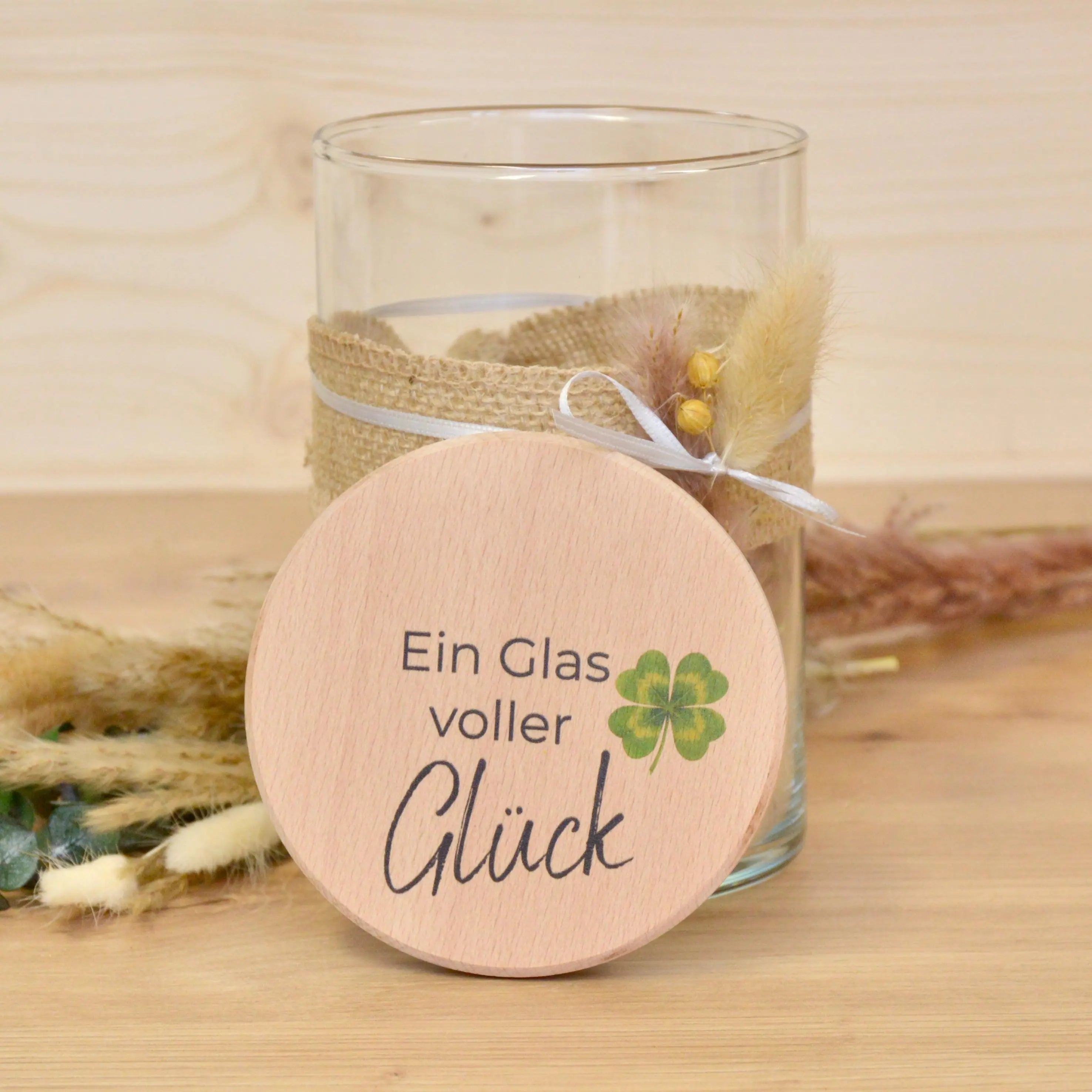 Aufbewahrungsglas "Ein Glas voller Glück" – Geschenkidee zum Geburtstag, Weihnachten, Hochzeit oder einfach so
