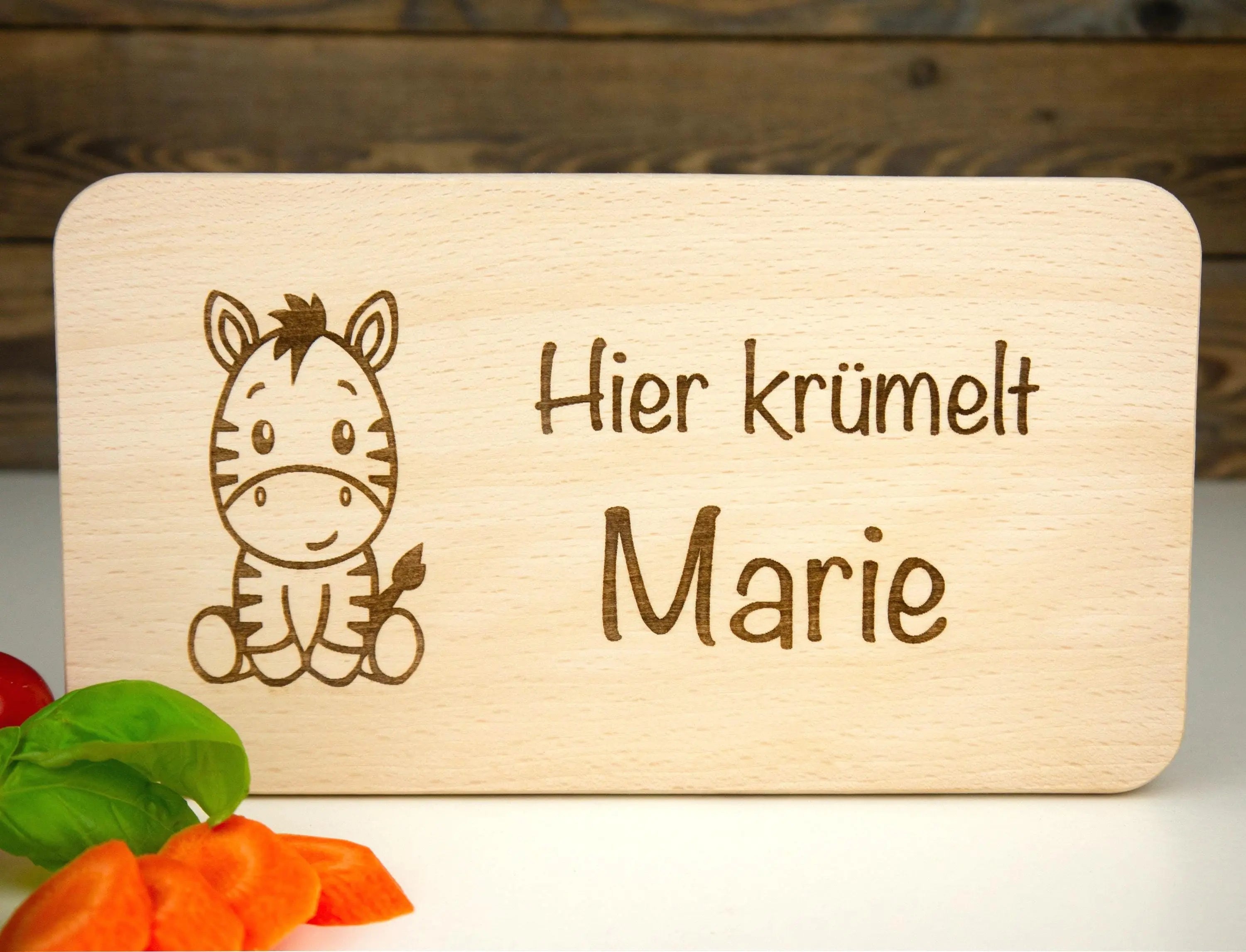 Frühstücksbrett Kinder personalisiert mit Name –Geschenk zur Geburt, Taufe, Weihnachten, Einschulung oder Geburtstag