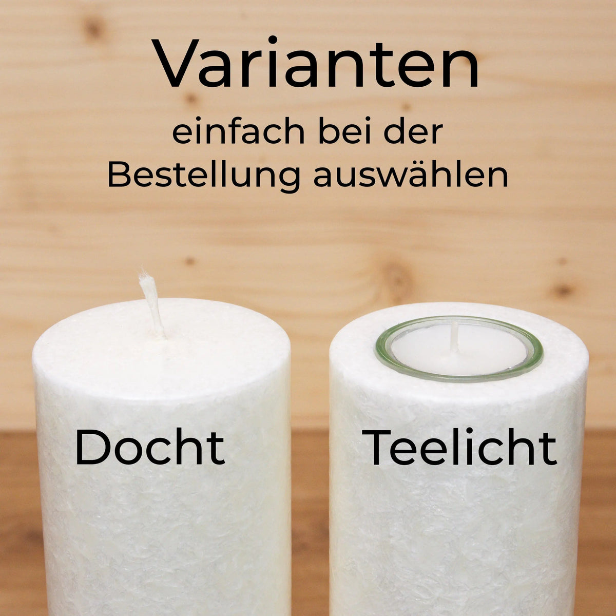 Taufkerze mit Holz - Lebensbaum Jakob - individuelle Fertigung - Für die Taufe - Geschenk zur Taufe - Holzkerze