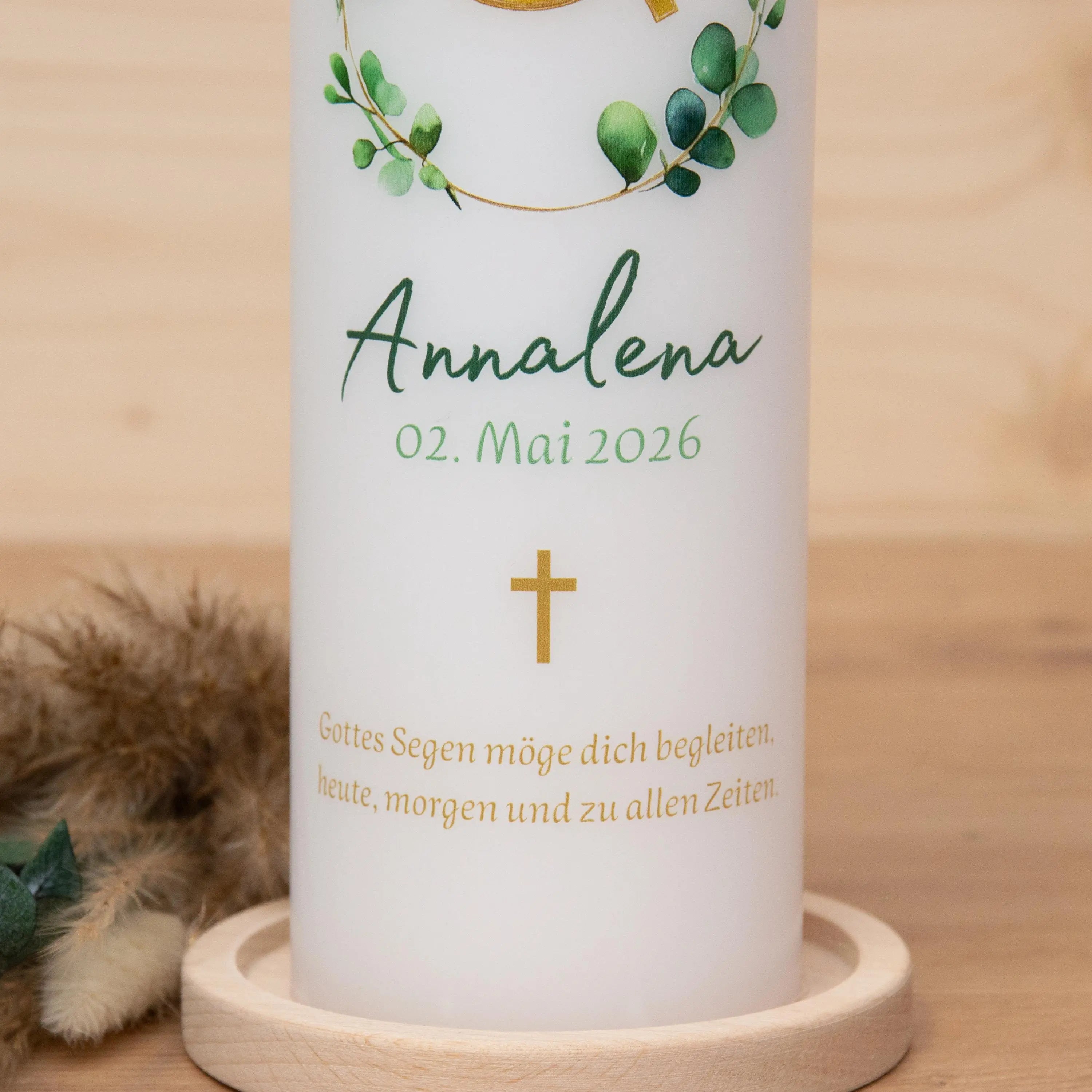 personalisierte Taufkerze Fisch - Annalena - Geschenk zur Taufe - Für die Taufe, Kerze zur Taufe, Taufkerze, Personalisierte Taufkerze