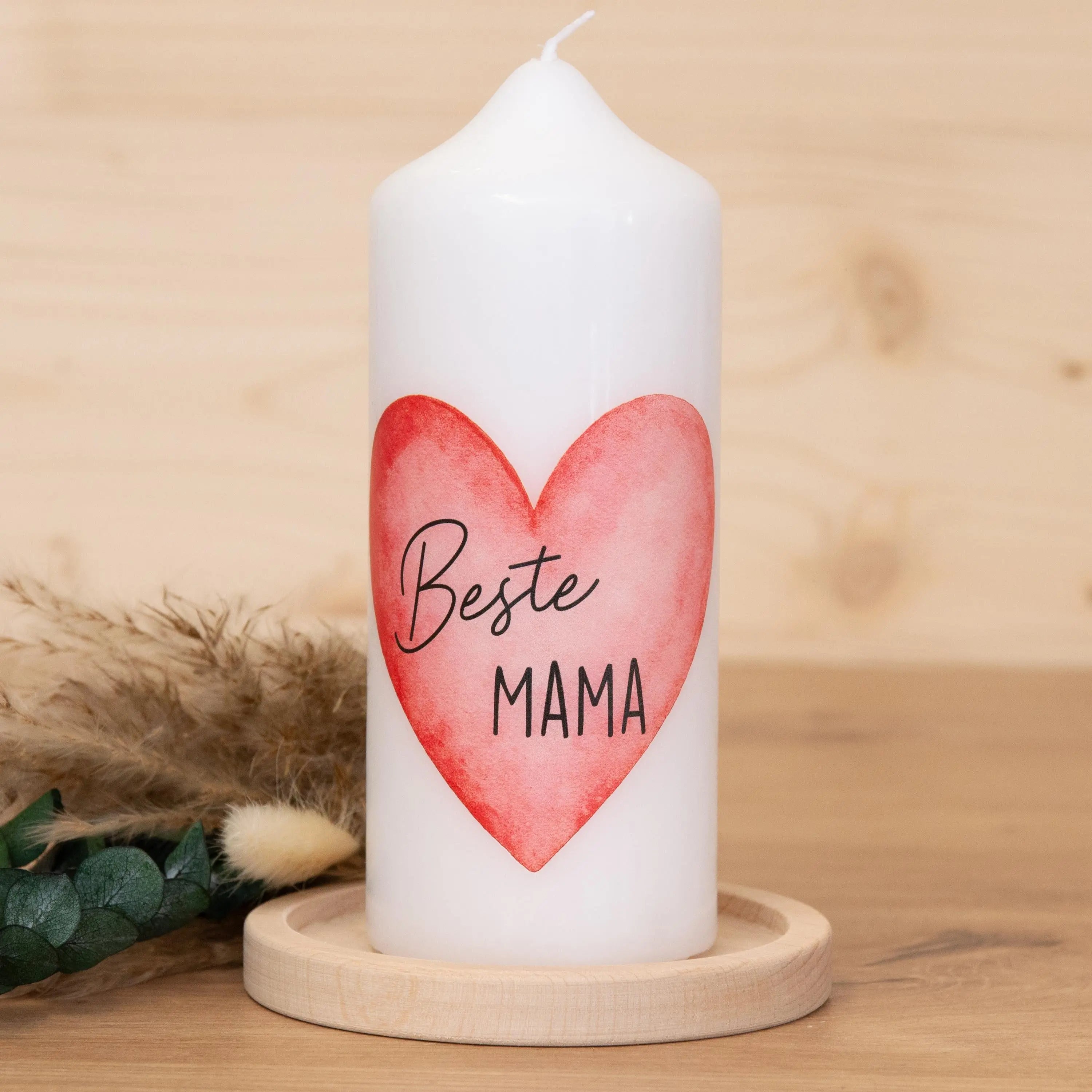 Geschenkkerze zum Muttertag - Kerze - Beste Mama - Herz | Geschenk Muttertag | Muttertagsgeschenk