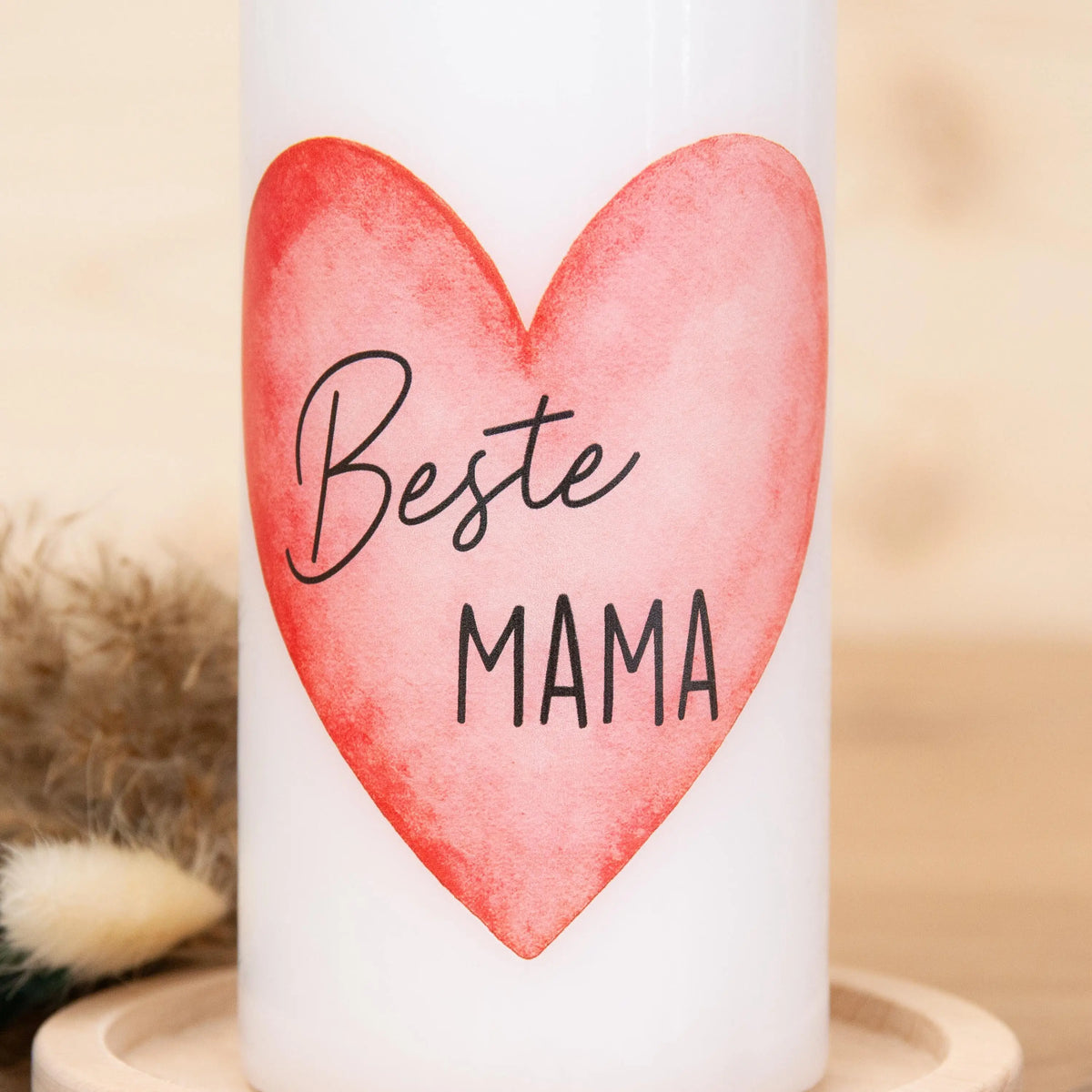 Geschenkkerze zum Muttertag - Kerze - Beste Mama - Herz | Geschenk Muttertag | Muttertagsgeschenk