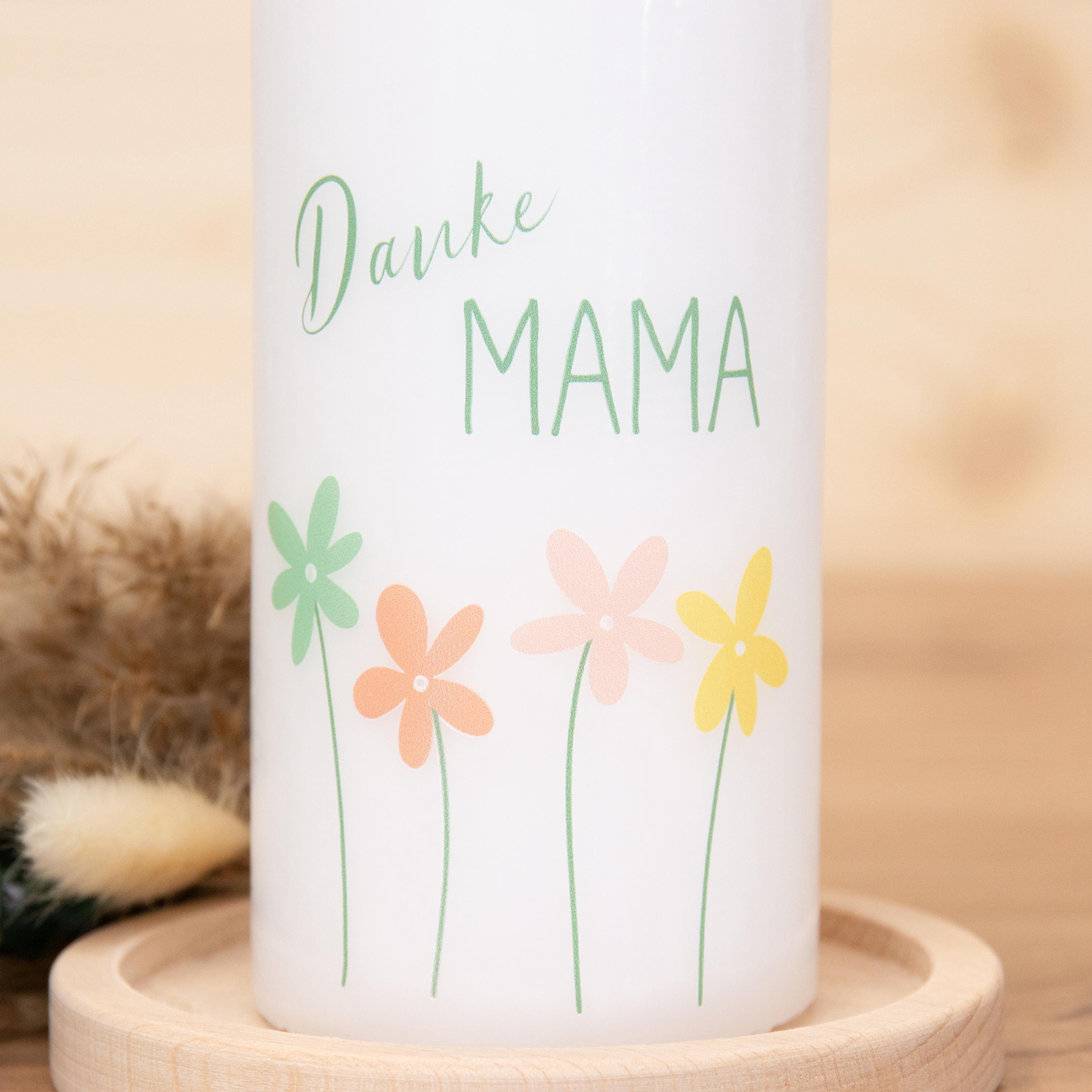Geschenkkerze zum Muttertag - Blumen - Danke Mama - Blumenwiese | Geschenk Muttertag | Muttertagsgeschenk