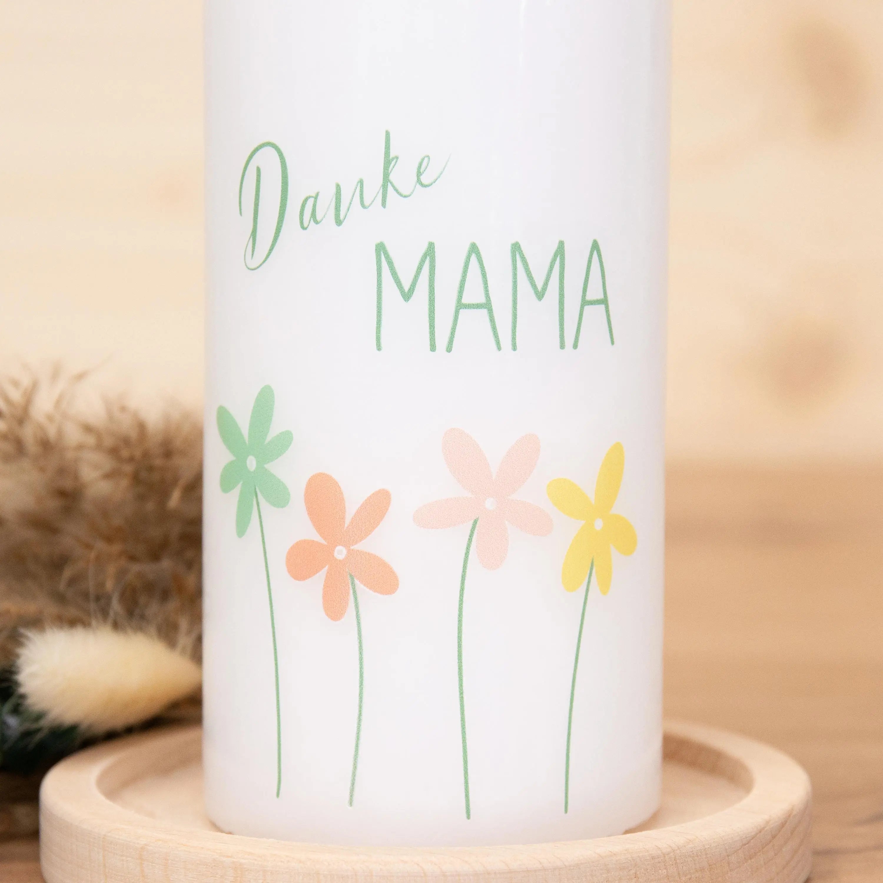 Geschenkkerze zum Muttertag - Blumen - Danke Mama - Blumenwiese | Geschenk Muttertag | Muttertagsgeschenk