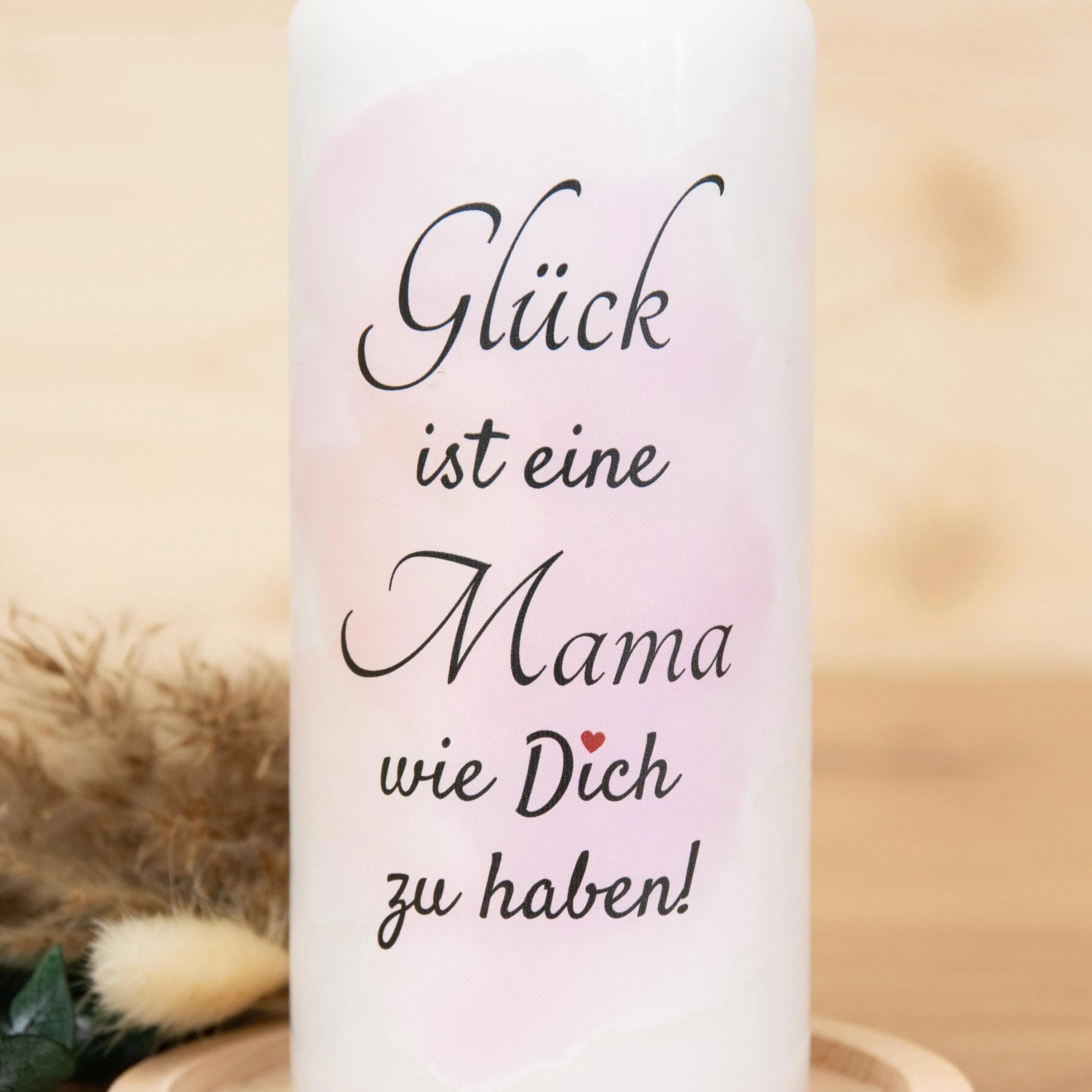 Geschenkkerze zum Muttertag - Kerze - Glück ist eine Mama | Geschenk Muttertag | Muttertagsgeschenk
