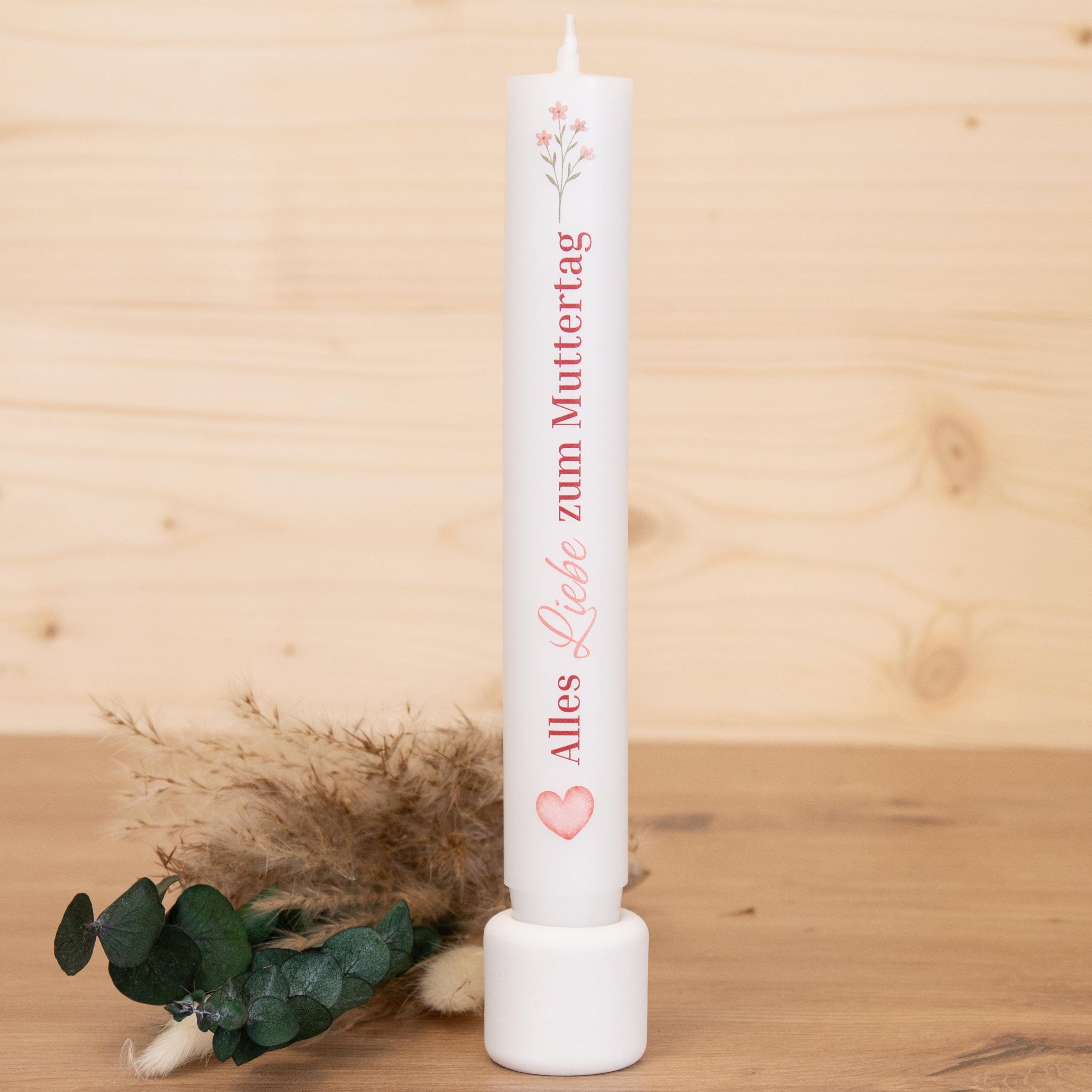 Stabkerzen zum Muttertag - verschiedene Motive | Geschenk zum Muttertag | Muttertagsgeschenk | 180x26mm