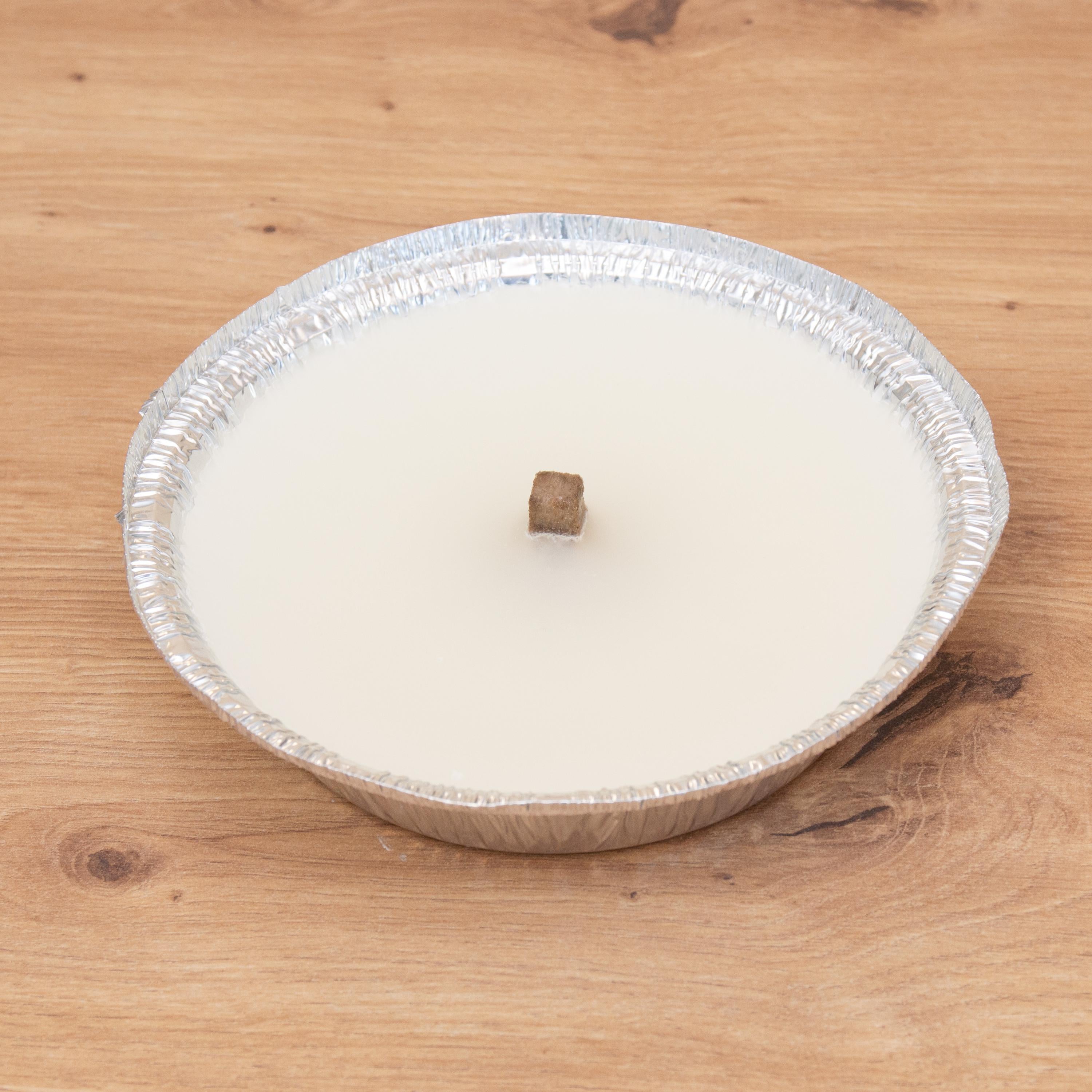 Nachhaltige Flammschale 16 cm aus Recycling-Wachs | Outdoor Kerze Garten Terrasse Balkon | Wiederverwendbar mit Dauerdocht | Upcycling Deko