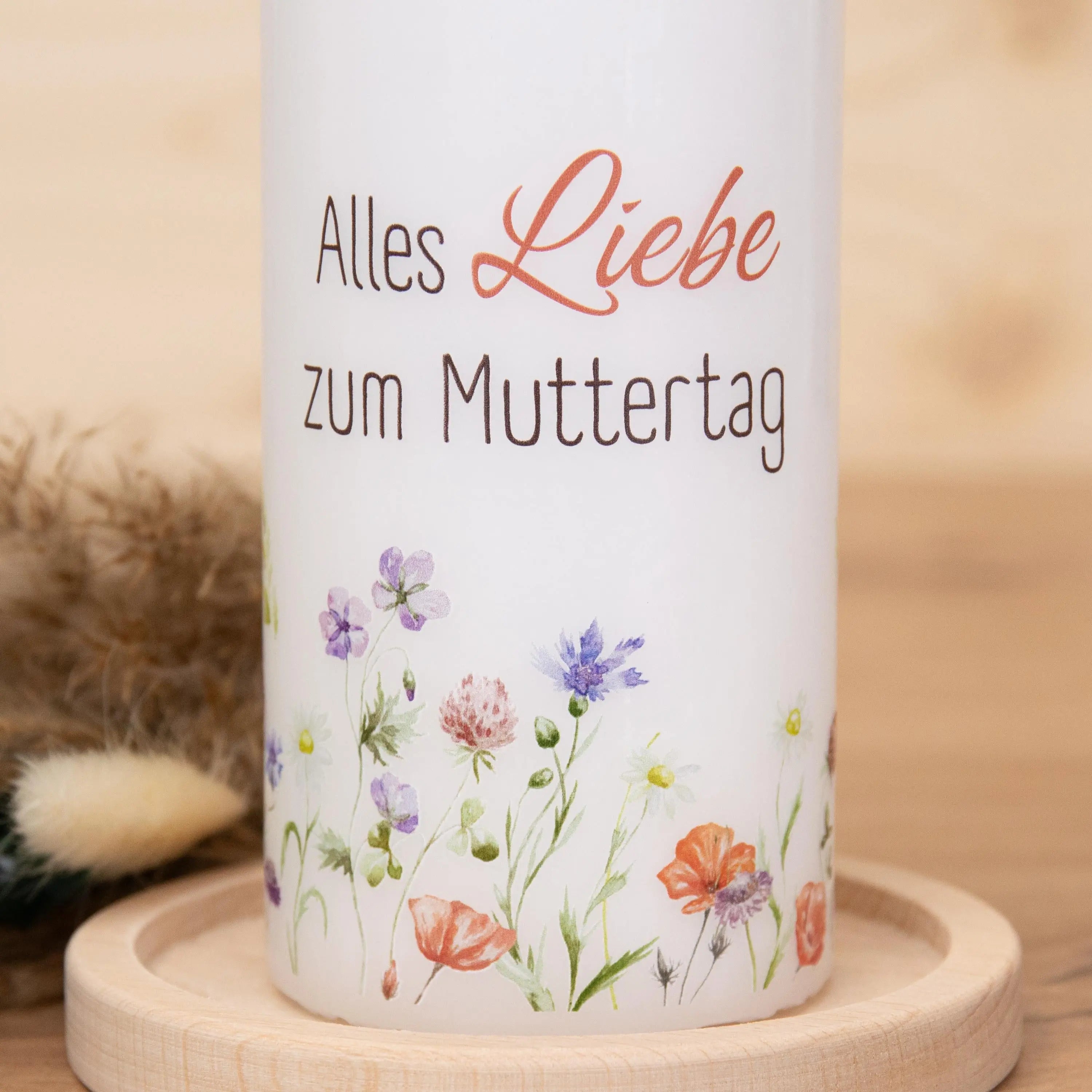 Geschenkkerze zum Muttertag - Kerze - Alles Liebe zum Muttertag - Blumenwiese | Geschenk Muttertag | Muttertagsgeschenk