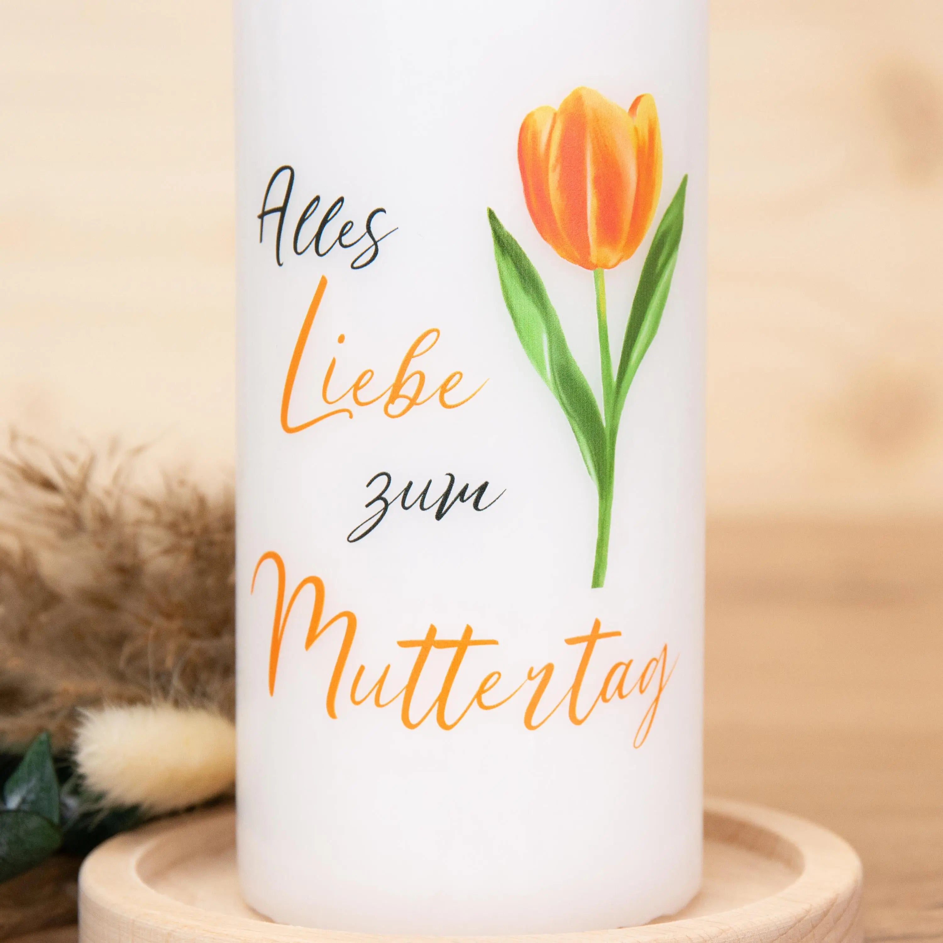 Geschenkkerze zum Muttertag - Tulpe - Alles Liebe zum Muttertag | Geschenk Muttertag | Muttertagsgeschenk