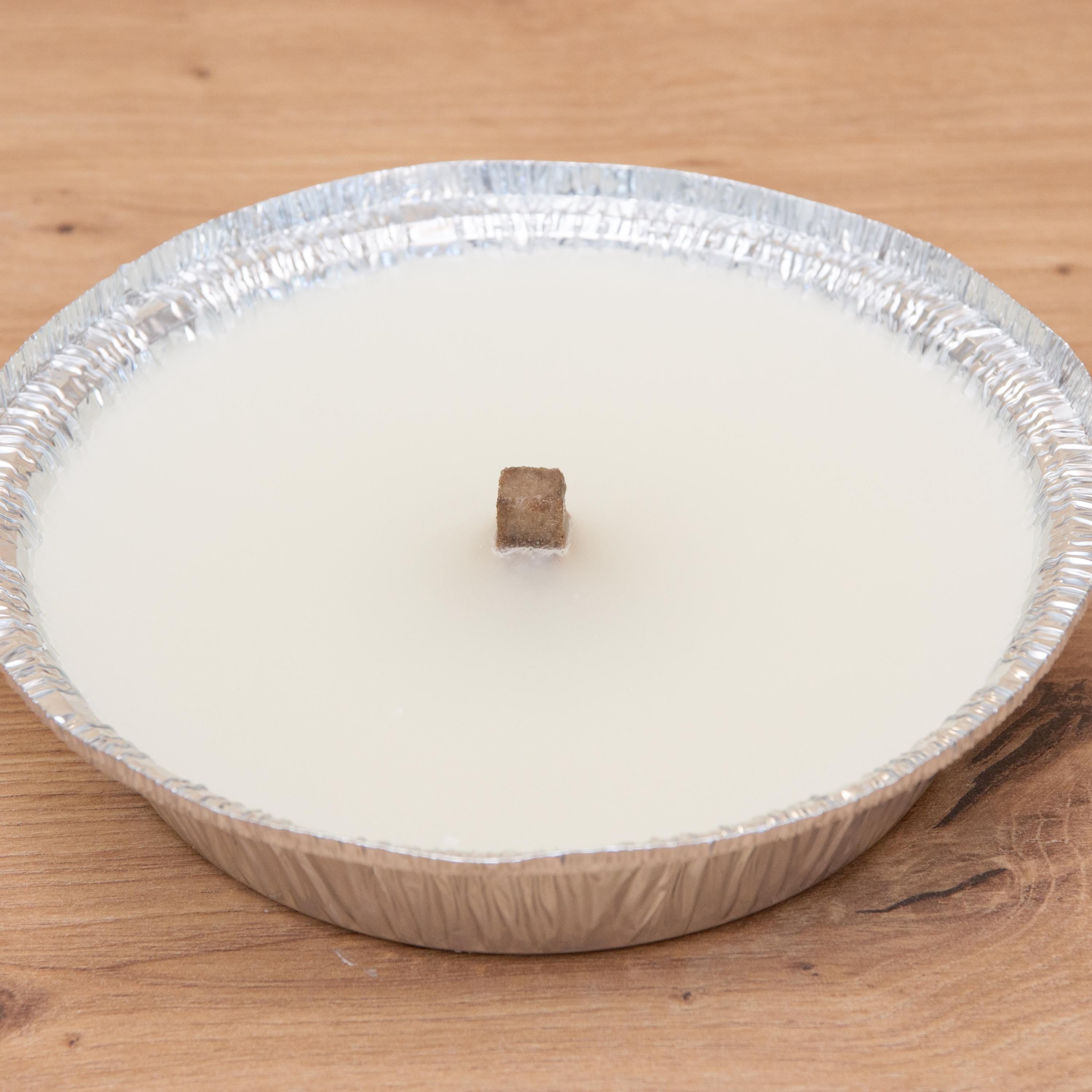 Nachhaltige Flammschale 16 cm aus Recycling-Wachs | Outdoor Kerze Garten Terrasse Balkon | Wiederverwendbar mit Dauerdocht | Upcycling Deko