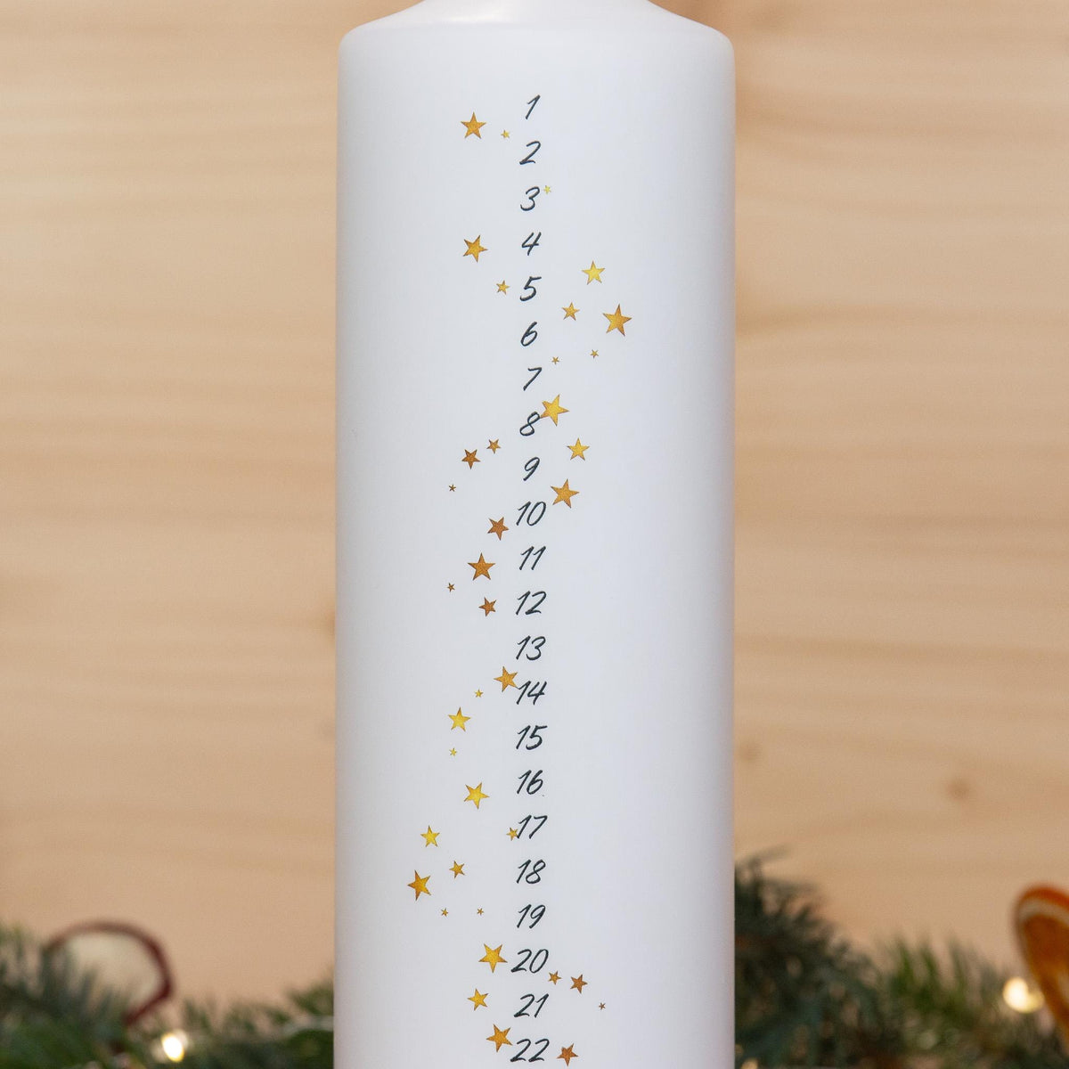 Adventskalender Kerze mit Krippenmotiv – Adventskerze 1–24 – Geschenkidee Weihnachten – Weihnachtsdeko - Advent
