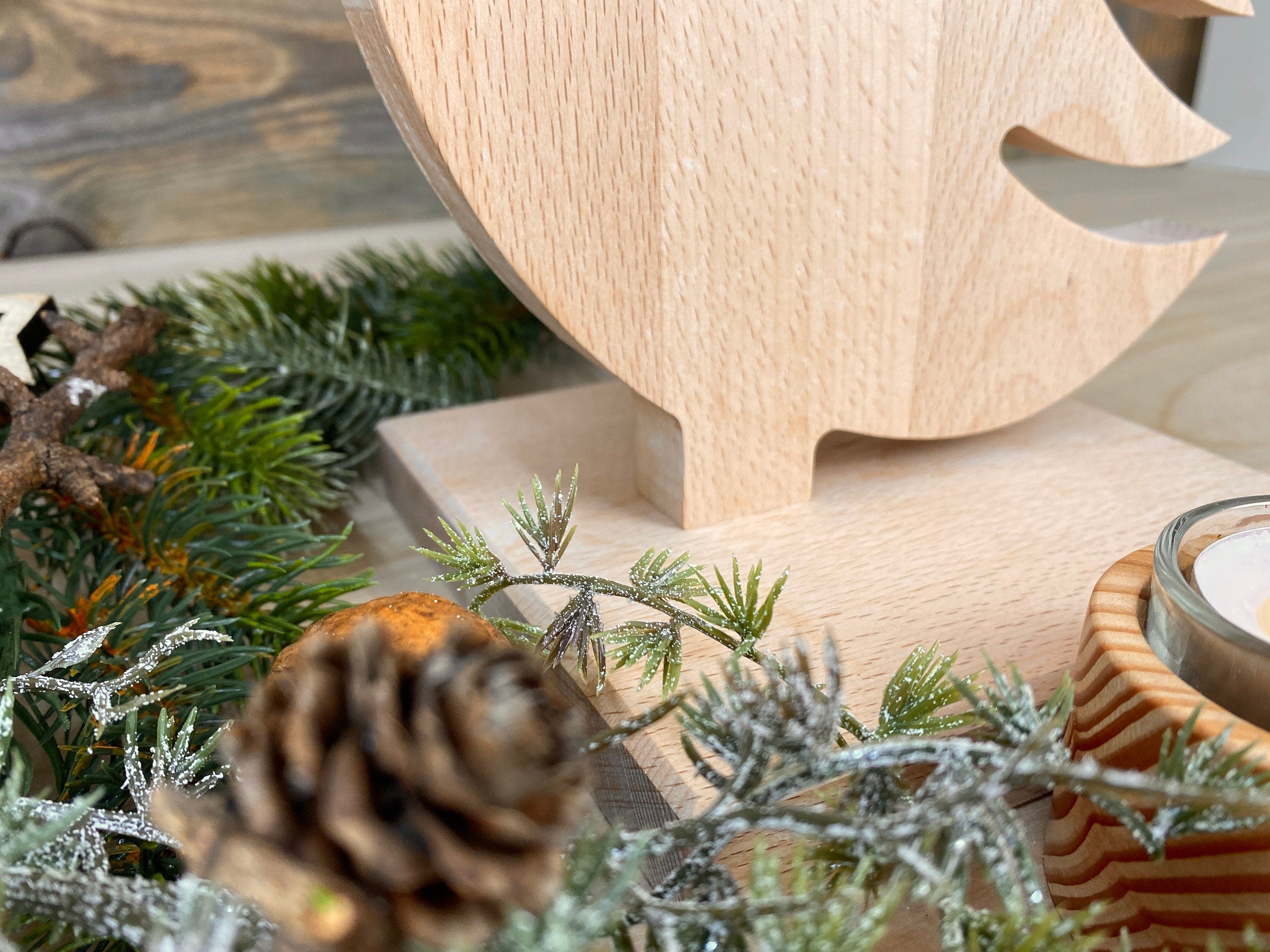 gebogener Tannenbaum für eine Kugel, Stern etc. - Christbaum - Weihnachtsdeko Hergestellt in Bayern