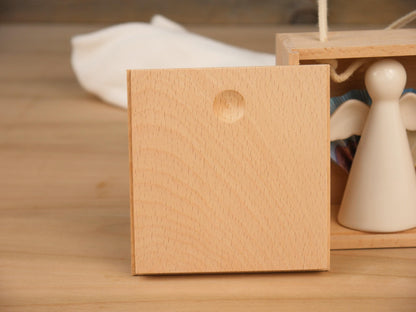 Schutzengel in personalisierter Holzbox - Symbol Taube - Engel - Geschenk zur Taufe, Geburt, Geburtstag