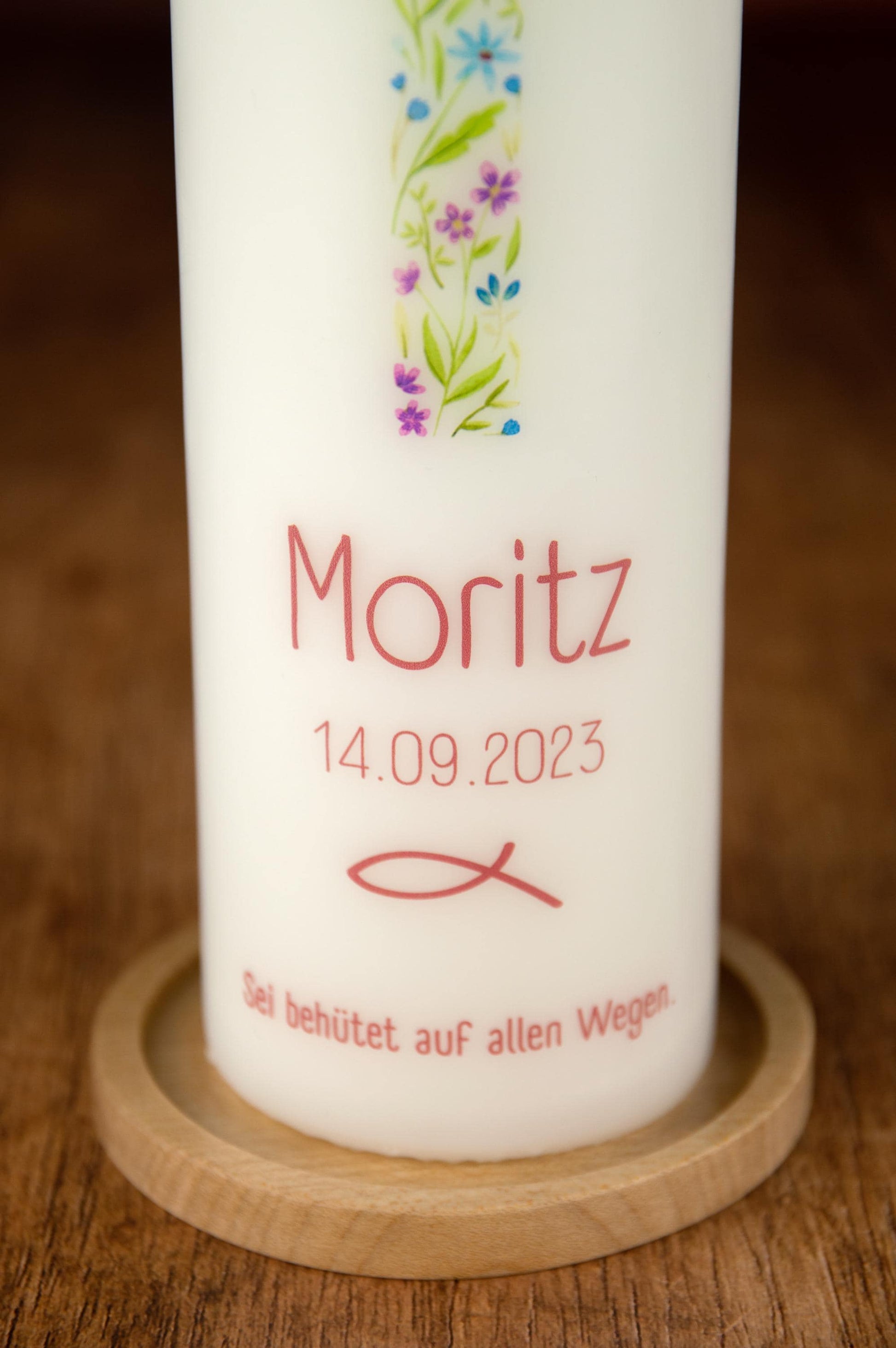 Taufkerze Kreuz - Moritz - individuelle Fertigung - Für die Taufe