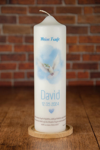 Taufkerze Taube - David - individuelle Fertigung - Für die Taufe