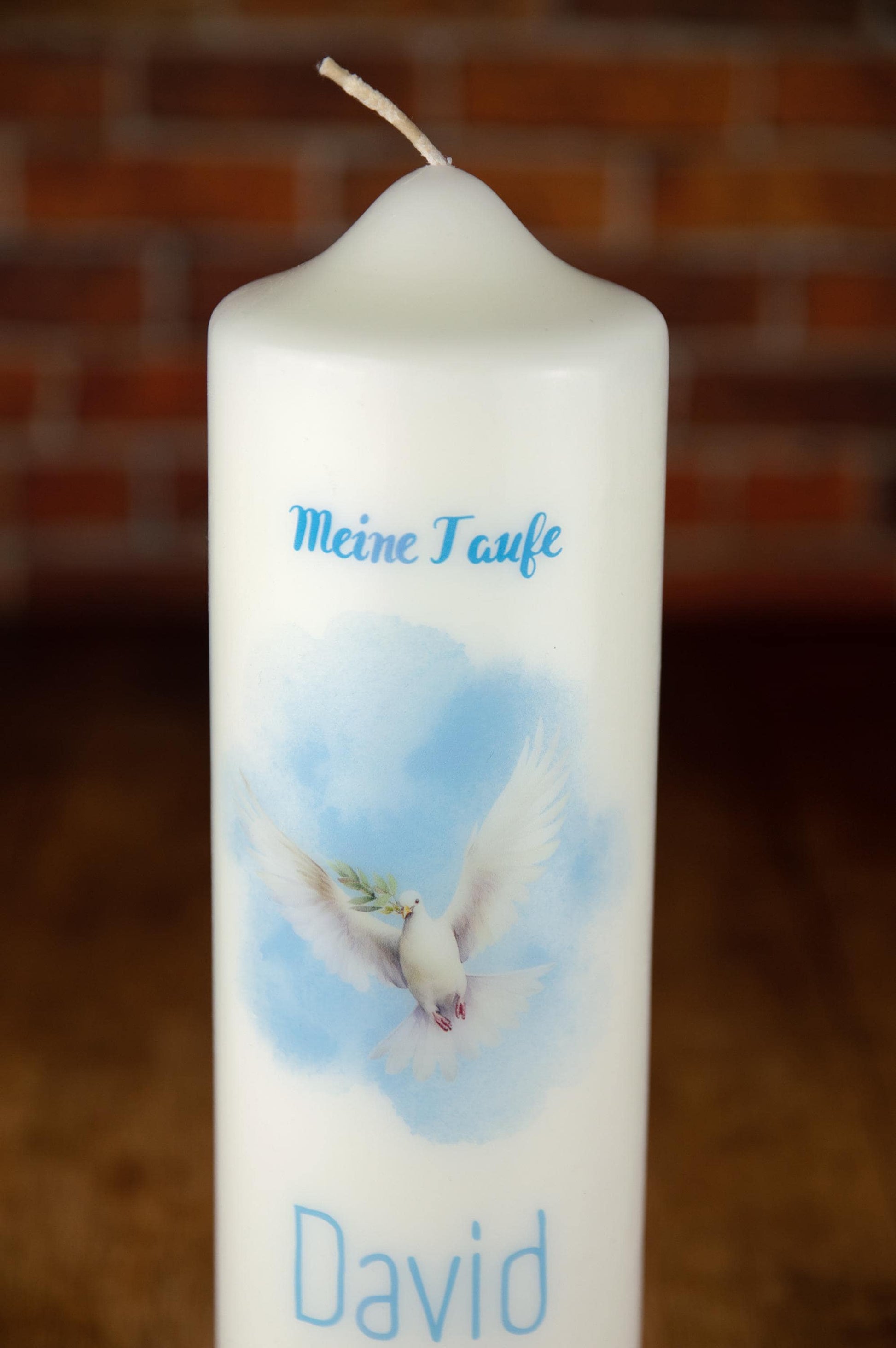 Taufkerze Taube - David - individuelle Fertigung - Für die Taufe