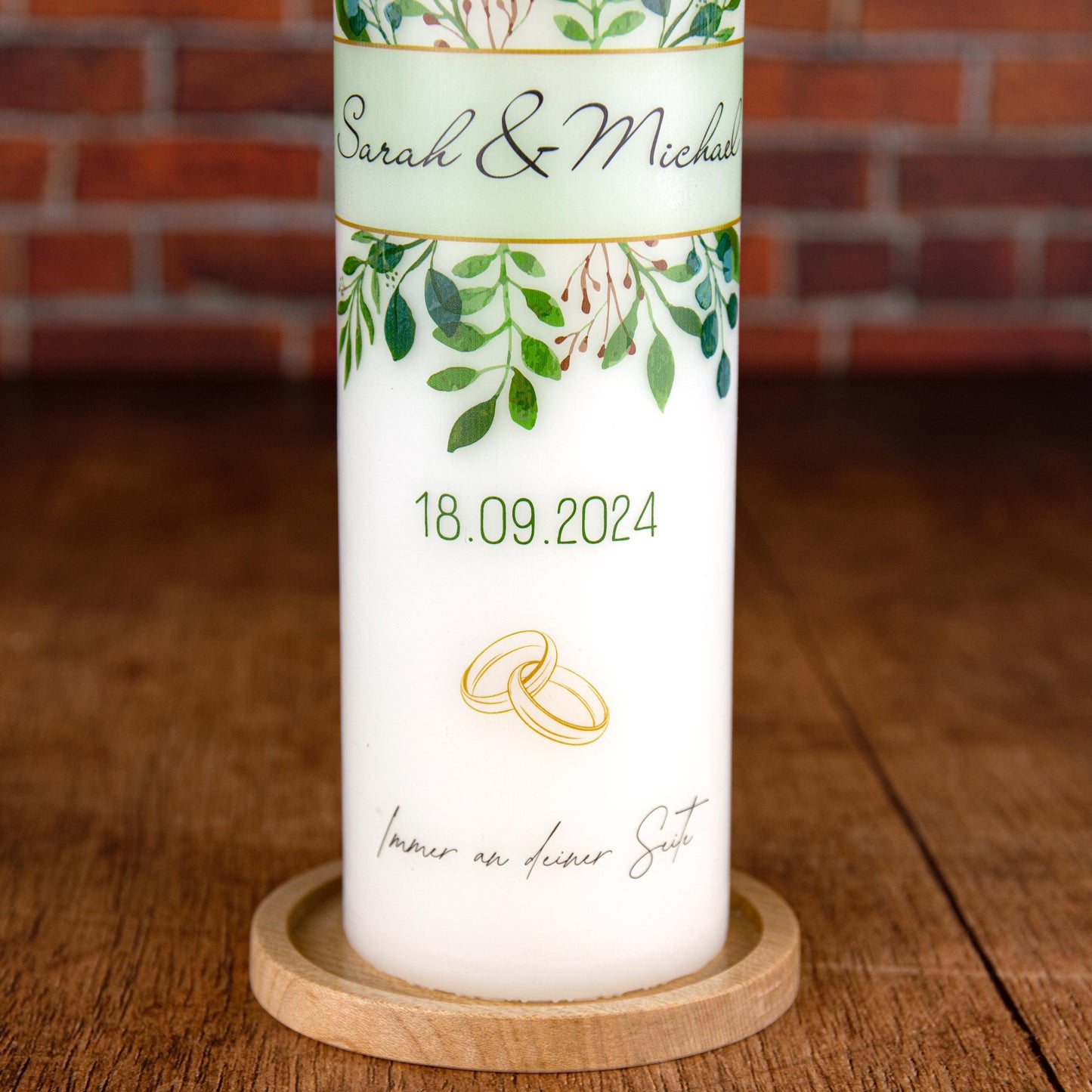 Hochzeitskerze Blätter - individuelle Fertigung - Für die Hochzeit - Traukerze