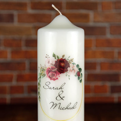 Hochzeitskerze Blumenkranz - individuelle Fertigung - Für die Hochzeit - Traukerze