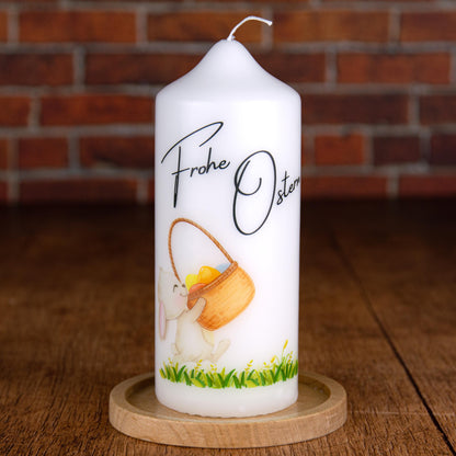 Osterkerze Hase mit Korb - Ostern - Osterdeko - Geschenk zu Ostern - Mitbringsel