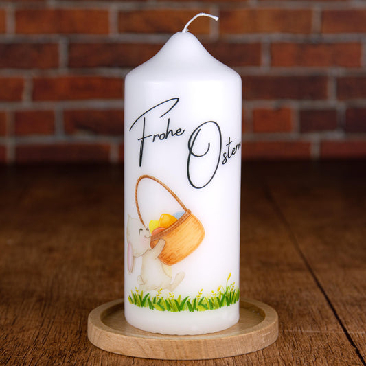 Osterkerze Hase mit Korb - Ostern - Osterdeko - Geschenk zu Ostern - Mitbringsel