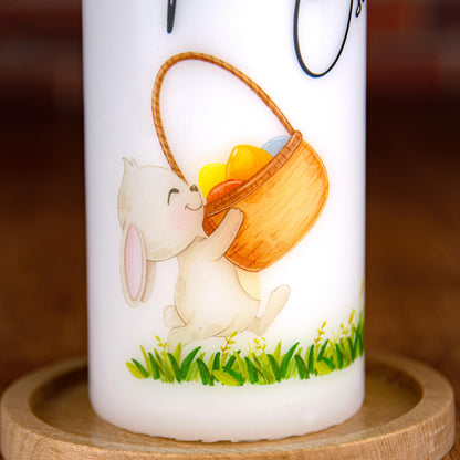 Osterkerze Hase mit Korb - Ostern - Osterdeko - Geschenk zu Ostern - Mitbringsel