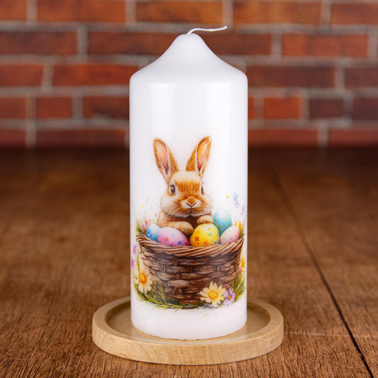 Osterkerze Hase im Korb - Ostern - Osterdeko - Geschenk zu Ostern - Mitbringsel
