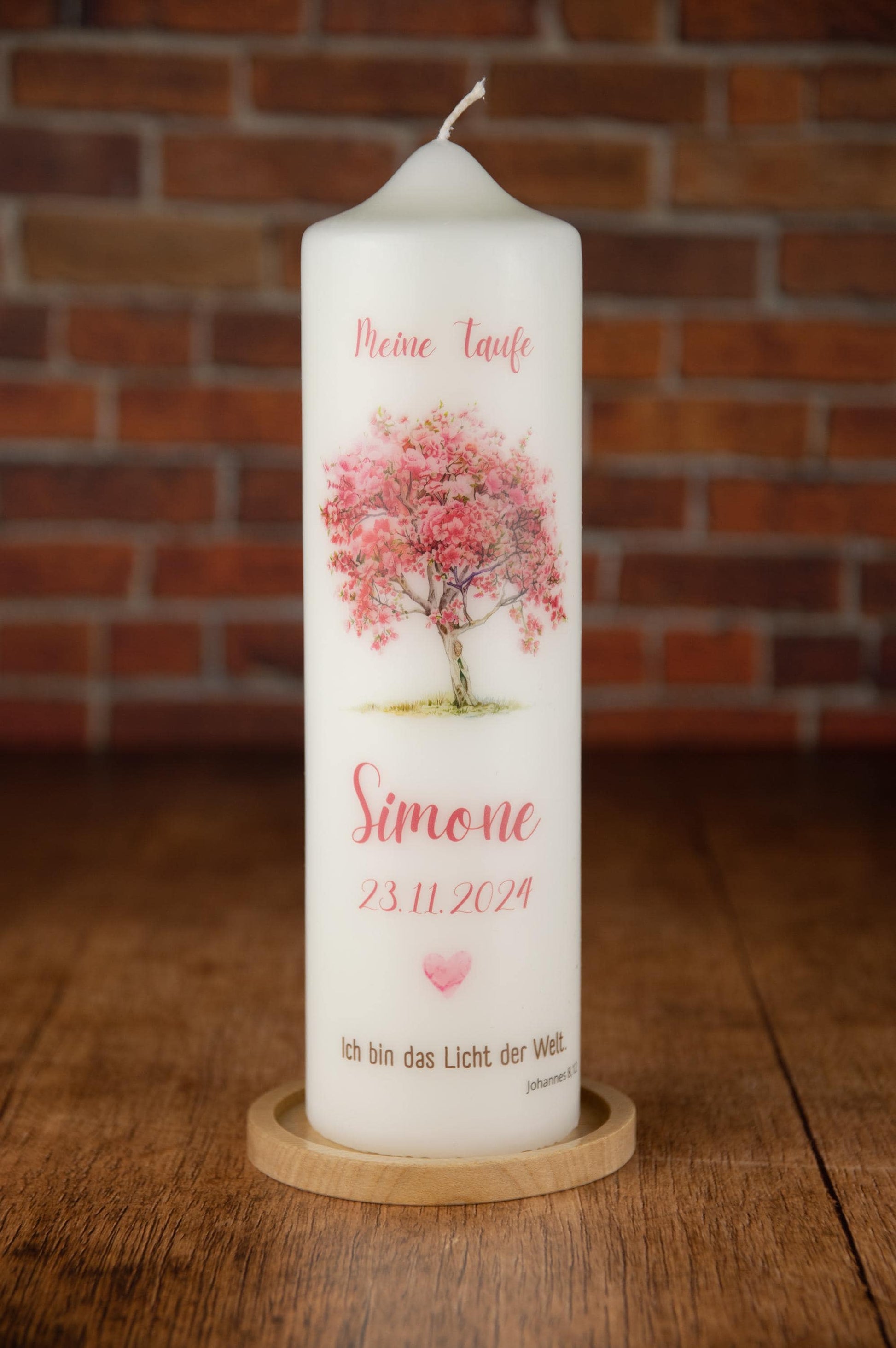 Taufkerze Baum - Simone - individuelle Fertigung - Für die Taufe - Kerze zur Taufe