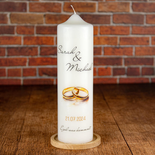 Hochzeitskerze Ringe - individuelle Fertigung - Für die Hochzeit - Traukerze