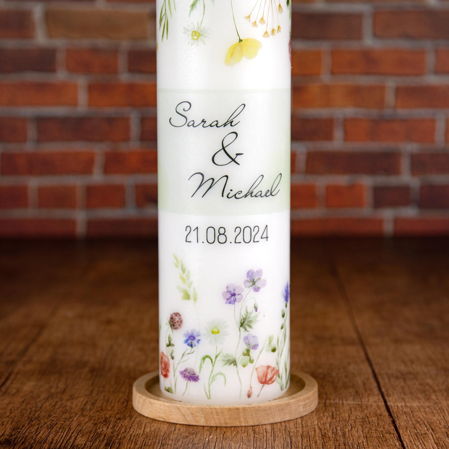 Hochzeitskerze Blumenwiese - individuelle Fertigung - Für die Hochzeit - Traukerze