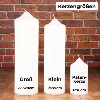 Taufkerze Fisch - Melanie - individuelle Fertigung - Für die Taufe, Kerze zur Taufe, Taufkerze, Personalisierte Taufkerze