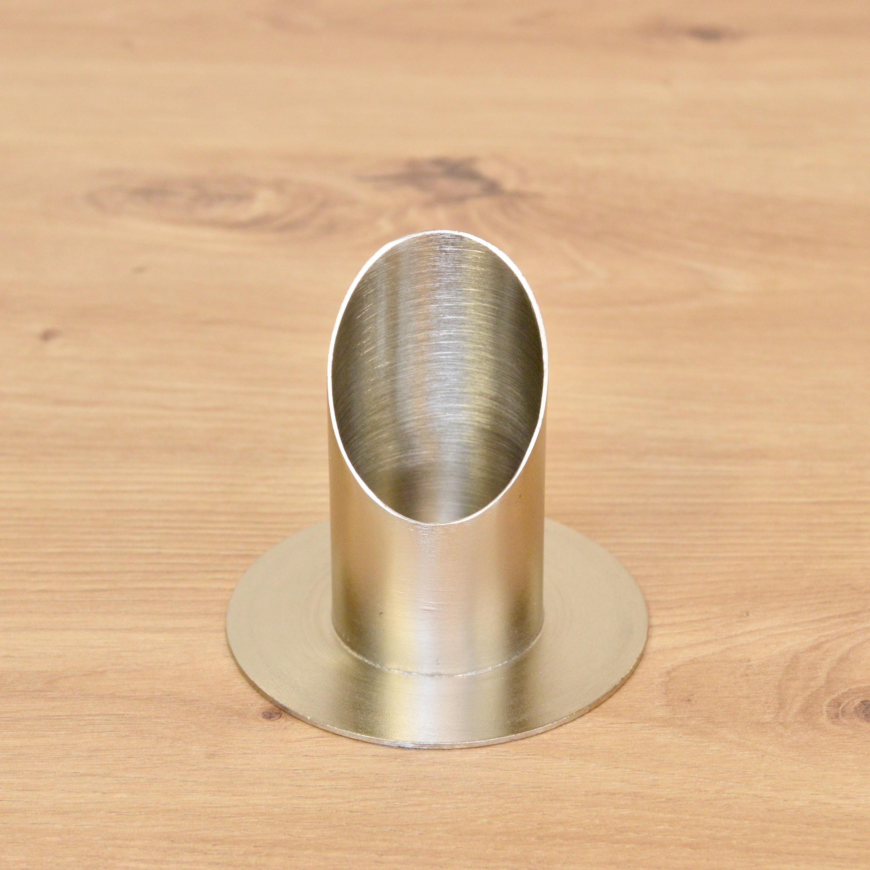 Kerzenhalter bis 4cm in Gold oder Silber – Halter für Taufkerze, Kommunionkerze & Hochzeitskerze | Metall Kerzenständer festliche Deko