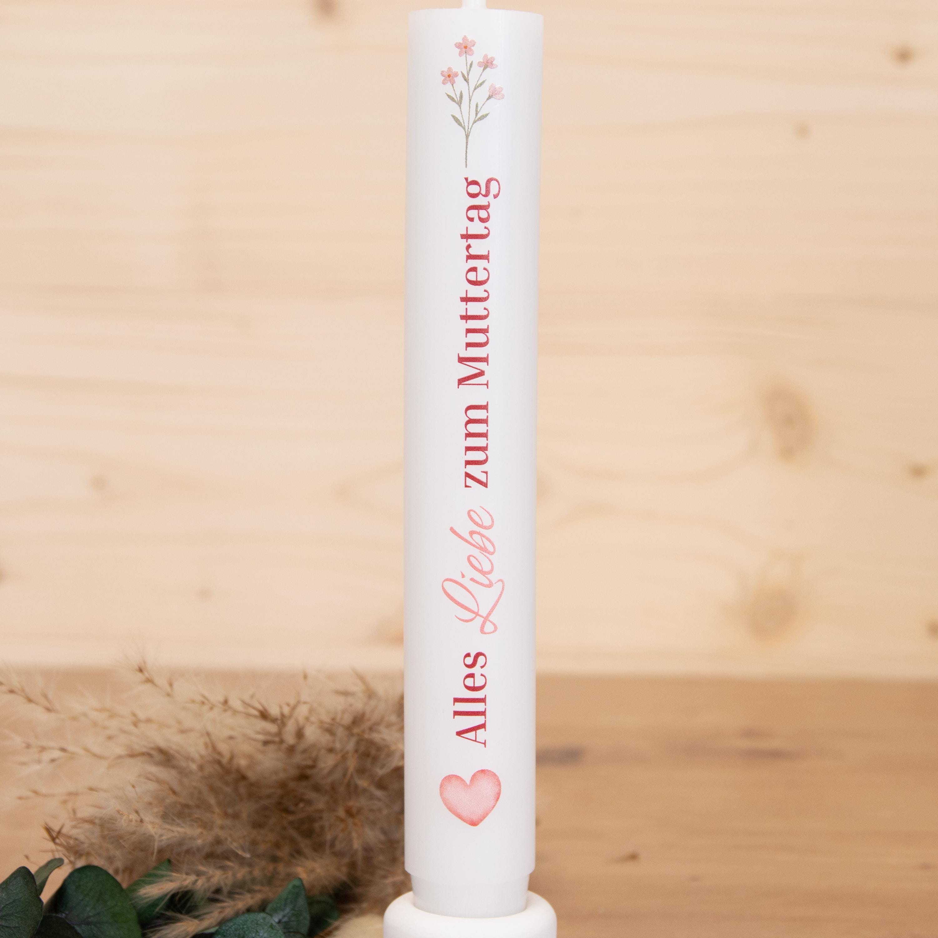 Stabkerzen zum Muttertag - verschiedene Motive | Geschenk zum Muttertag | Muttertagsgeschenk | 180x26mm